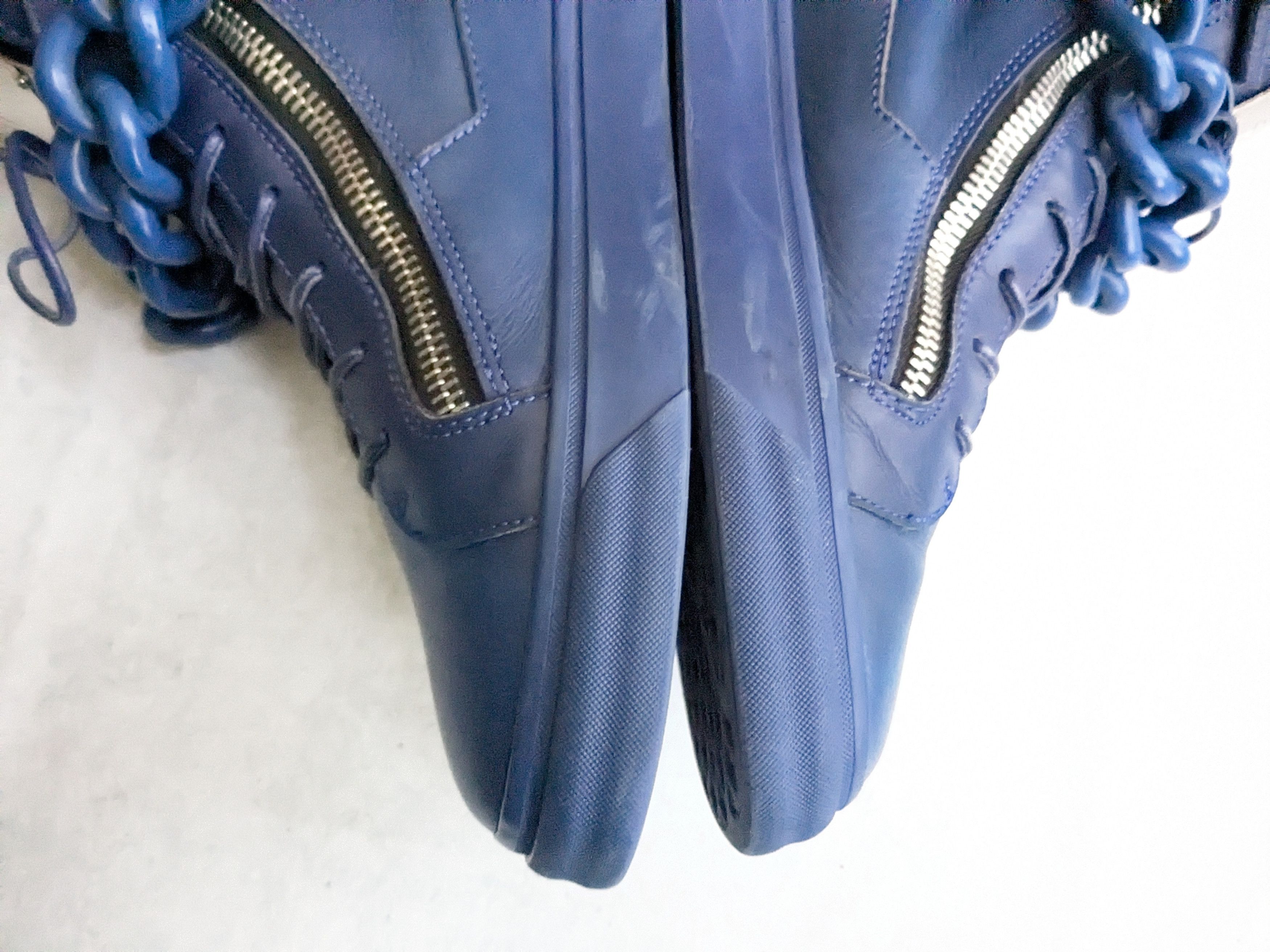 Giuseppe Zanotti Giuseppe Zanotti Chain Sneakers Blue 10 43 High Tops Leather Size US 10 / EU 43 - 13 Thumbnail
