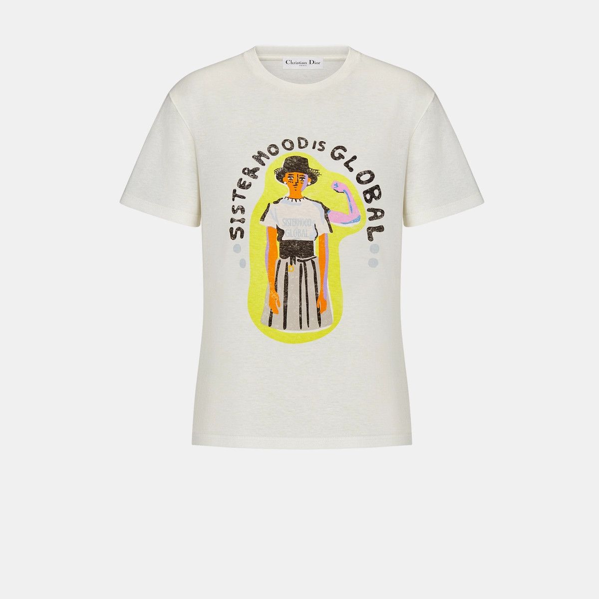 Dior o1bcso1str0225 Sisterhood Is Global' T-Shirt in Ecru Size L / US 10 / IT 46 - 1 Thumbnail