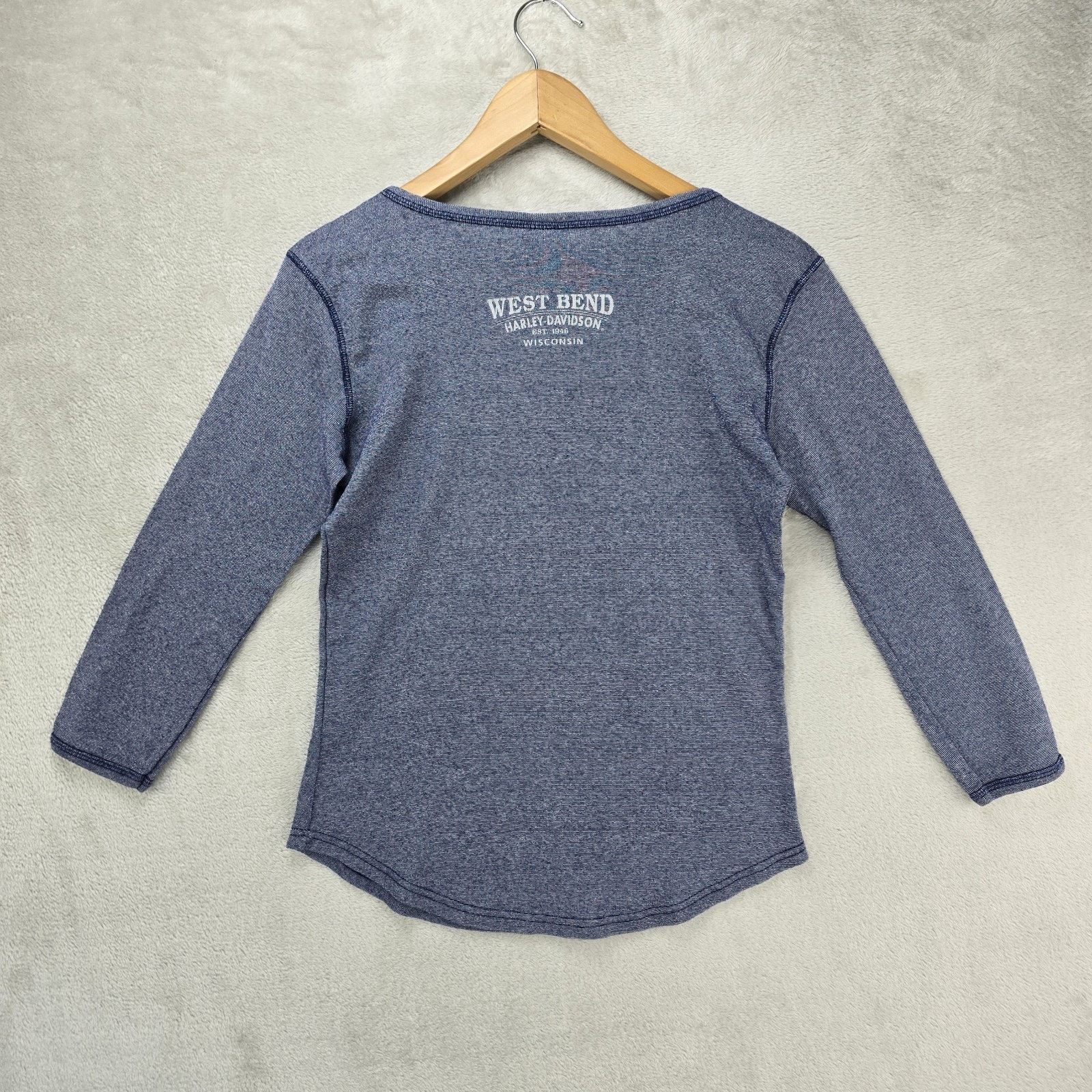 Harley Davidson Vtg Harley-Davidson Shirt Womens XL Scoop Neck 3/4 Sleeve Size XL / US 12-14 / IT 48-50 - 6 Thumbnail