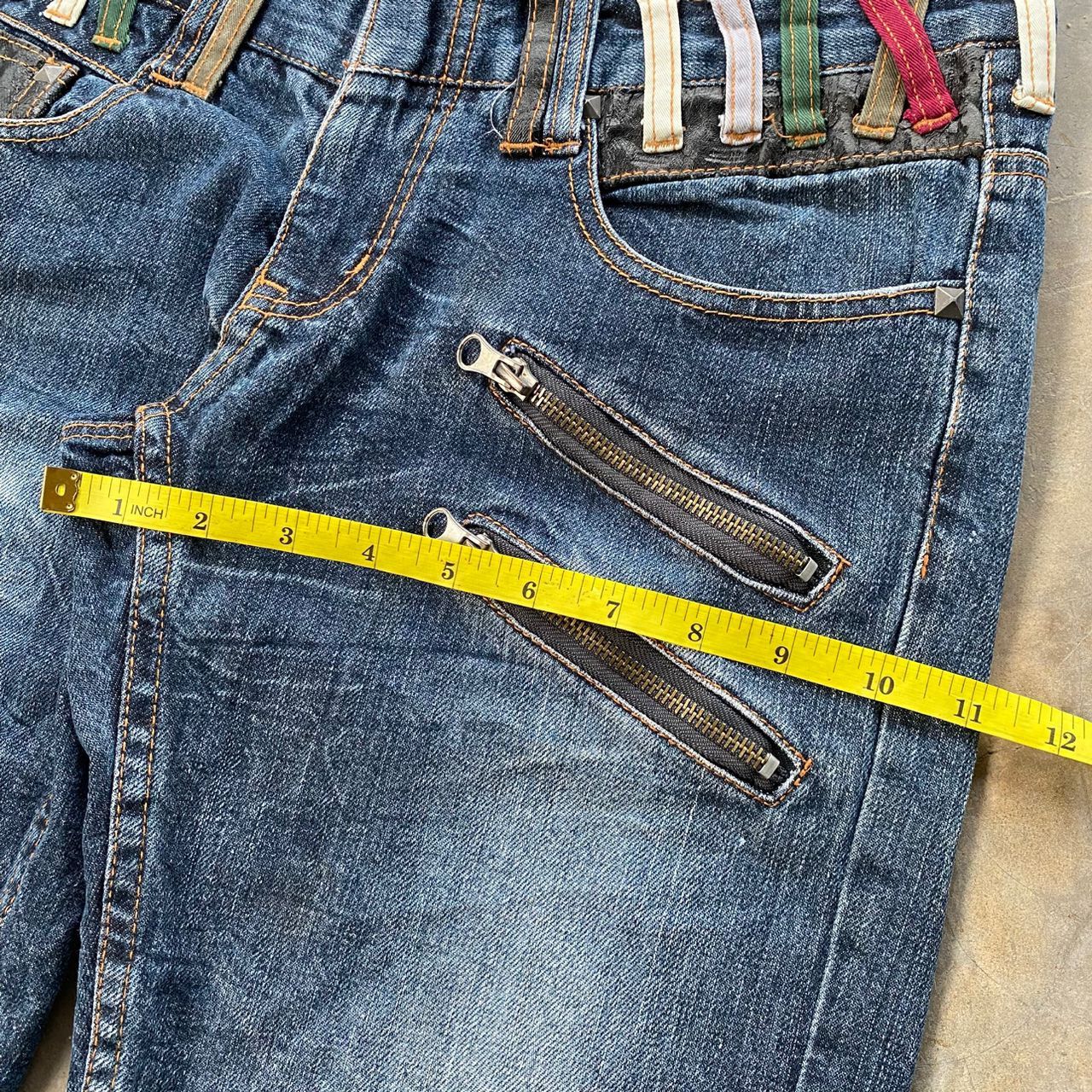 If Six Was Nine 💥Best Offer💥Vintage Nylaus Double Waist Distressed Denim Size US 32 / EU 48 - 5 Thumbnail
