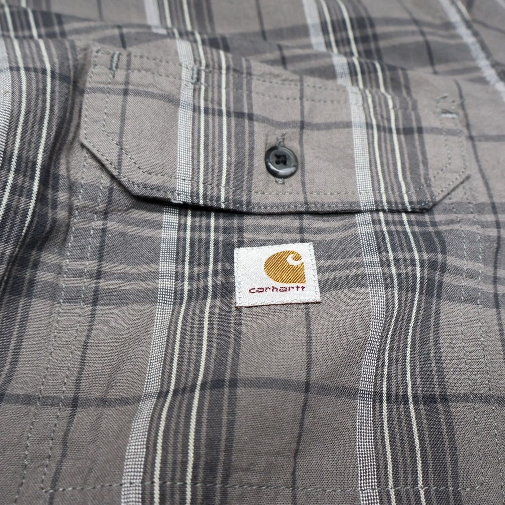 Carhartt Carhartt Shirt Mens Large Black Plaid Loose Fit Midweight Chambray Long Sleeve Size US L / EU 52-54 / 3 - 3 Thumbnail