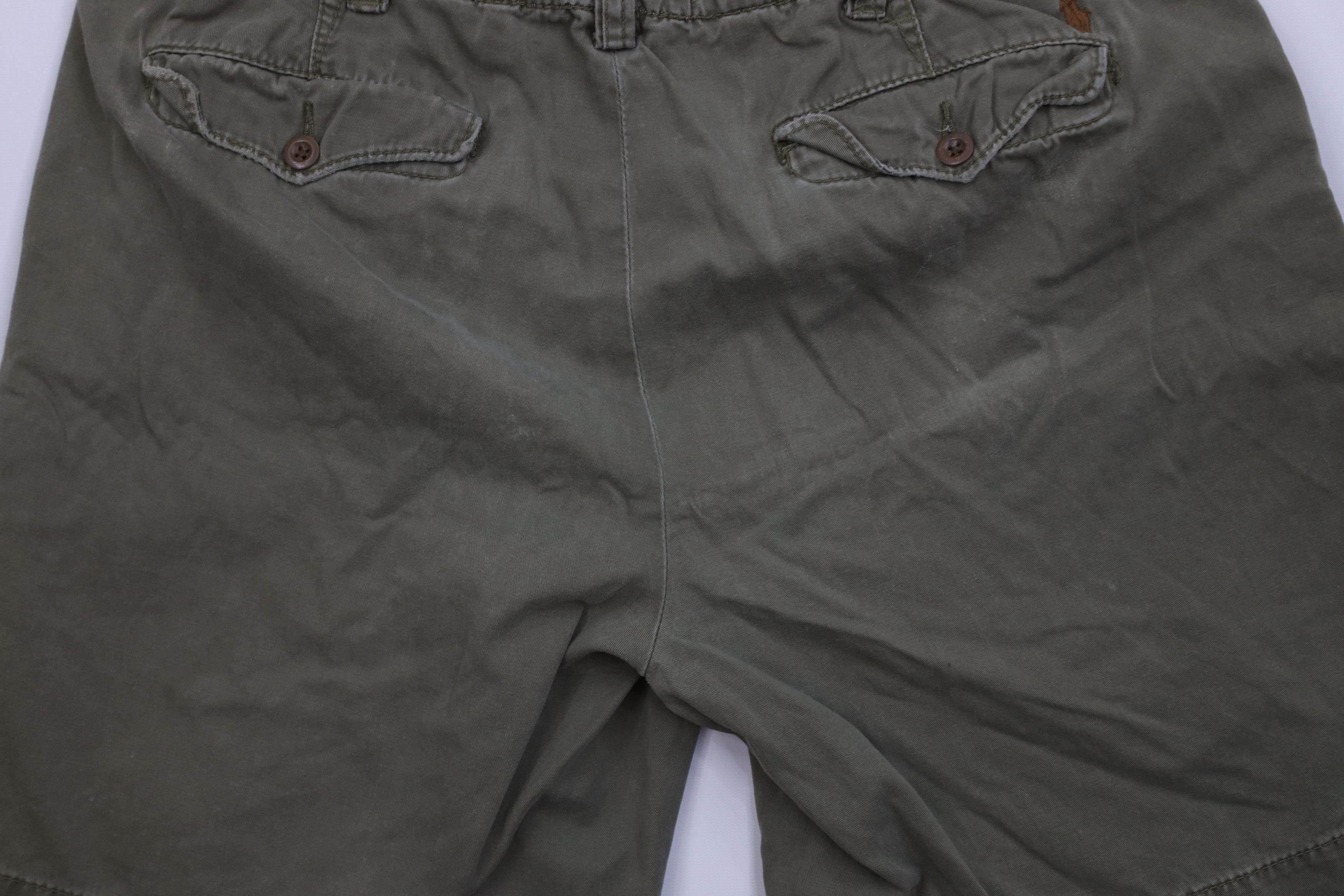 Ralph Lauren Vintage 90s Ralph Lauren Above Knee Military Shorts Green Size US 34 / EU 50 - 13 Thumbnail