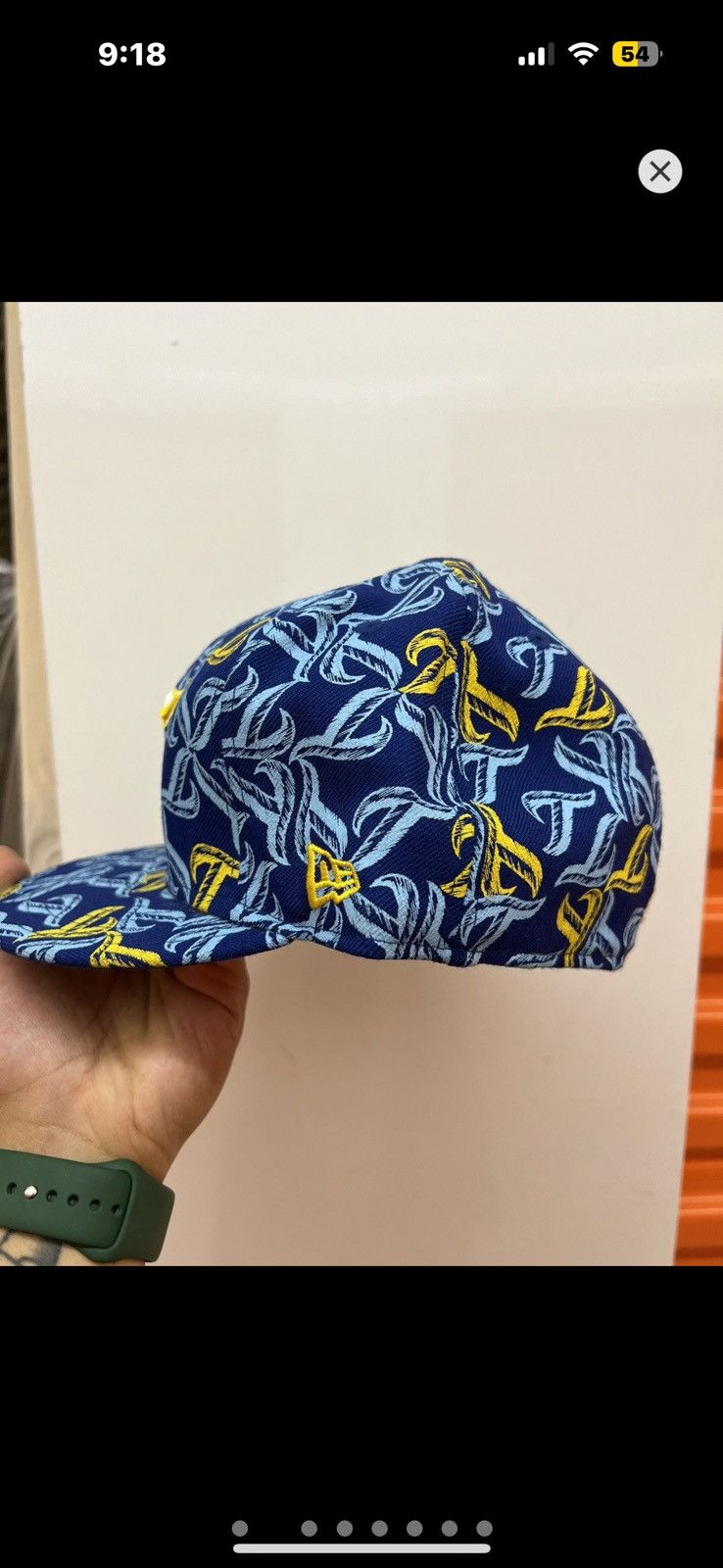 New Era ***FINAL DROP***RARE 00s TORONTO BLUE JAYS AOP FITTED 75/8 Size ONE SIZE - 2 Thumbnail
