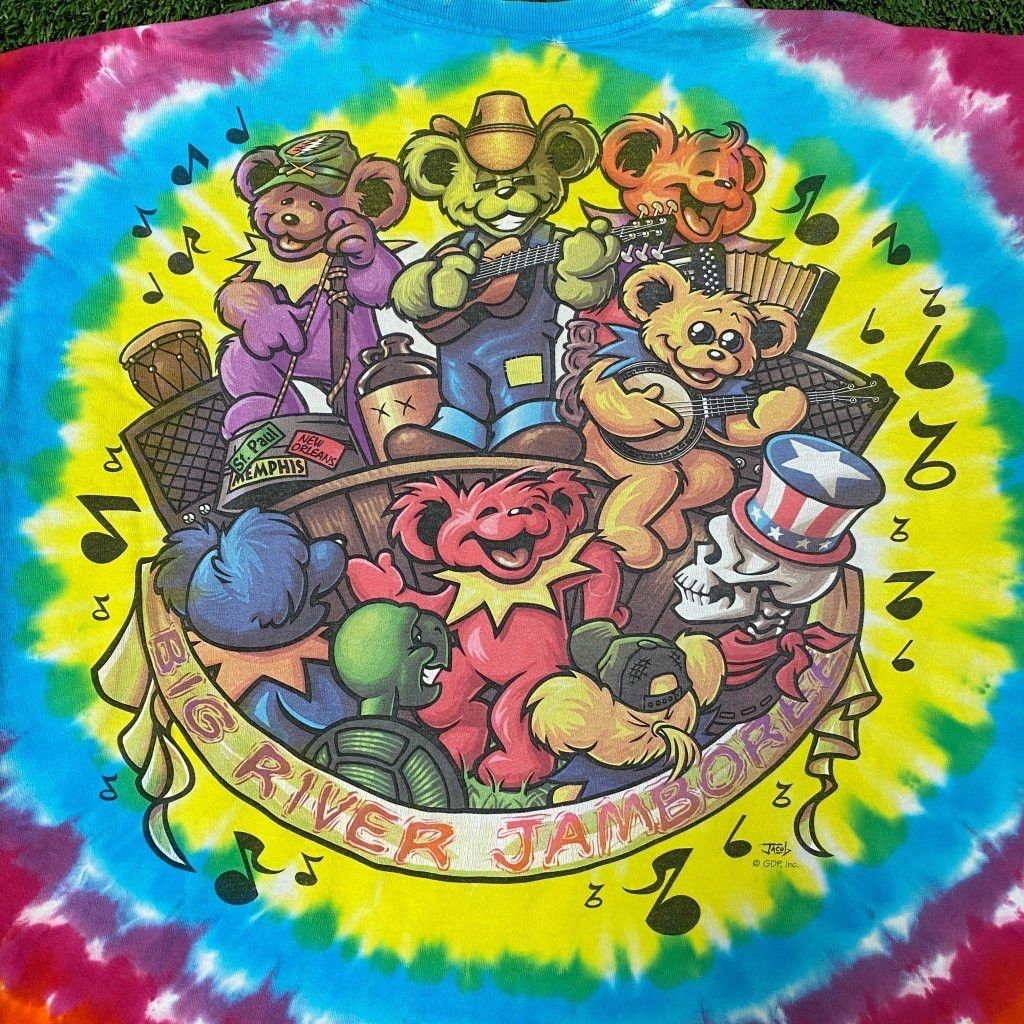 Grateful Dead Vintage Grateful Dead Dancing Bears Long Sleeve 90’s Tie Dye Size US L / EU 52-54 / 3 - 3 Thumbnail