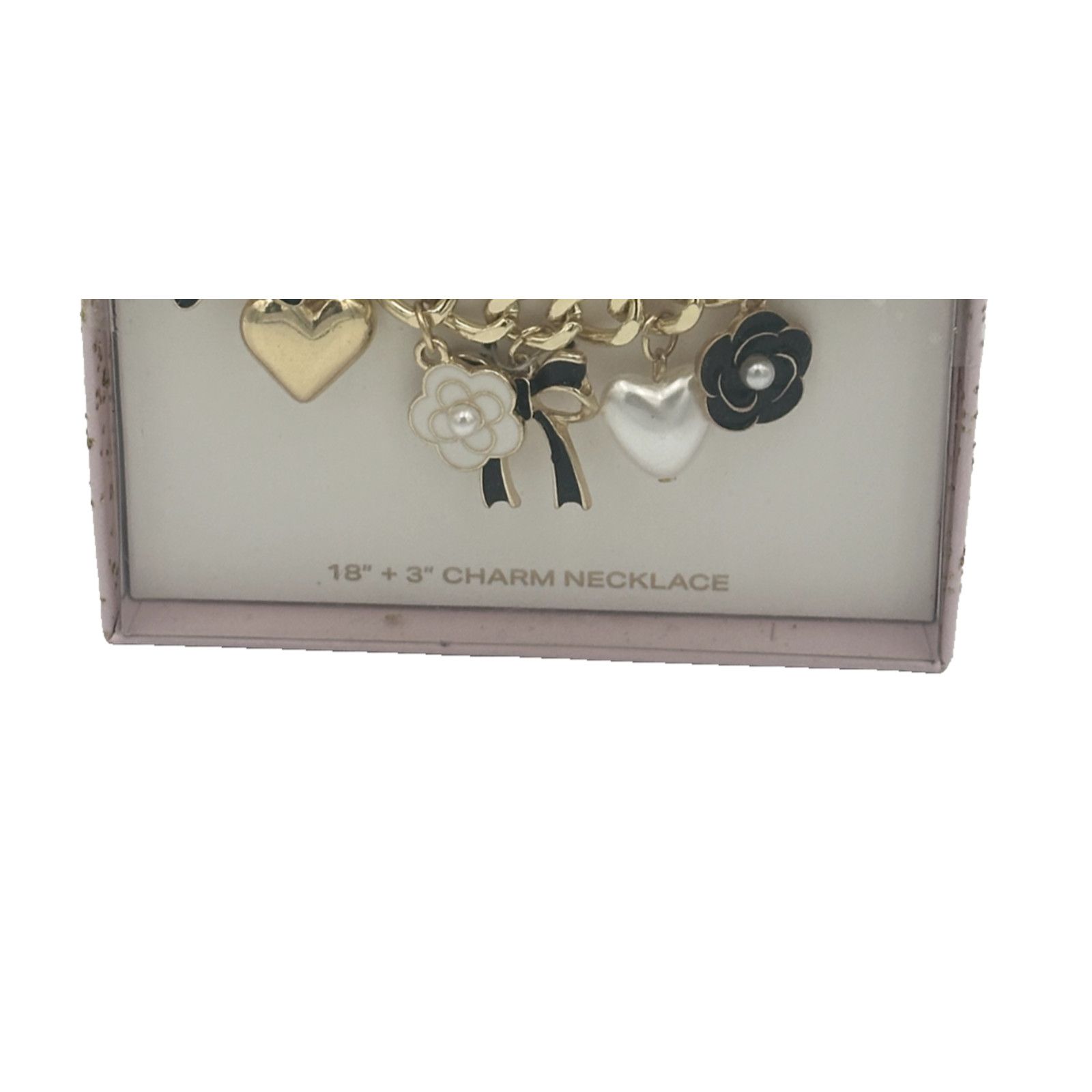 Other Celebrity Pink Necklace With Beautiful Gold, White And Black Size ONE SIZE - 3 Thumbnail