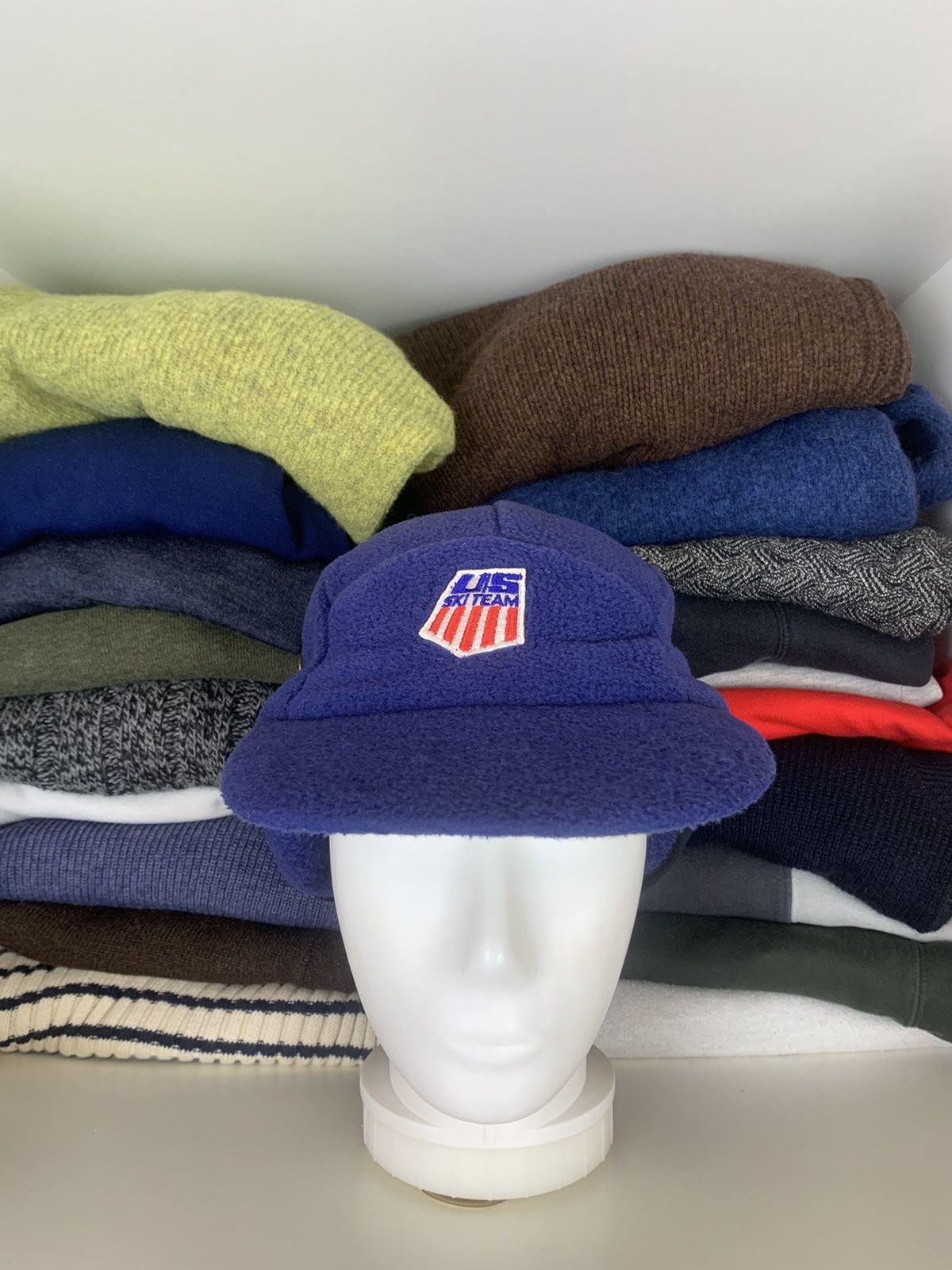 USA Olympics × Vintage Vintage Bula US Ski Team 2 in 1 Fleece Cap Hat Made in USA Size ONE SIZE - 3 Thumbnail