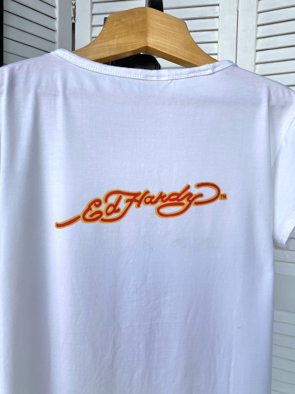 Ed Hardy × Vintage Vintage Y2K Ed Hardy Skull Short Sleeve Tee Shirt Size M / US 6-8 / IT 42-44 - 9 Thumbnail