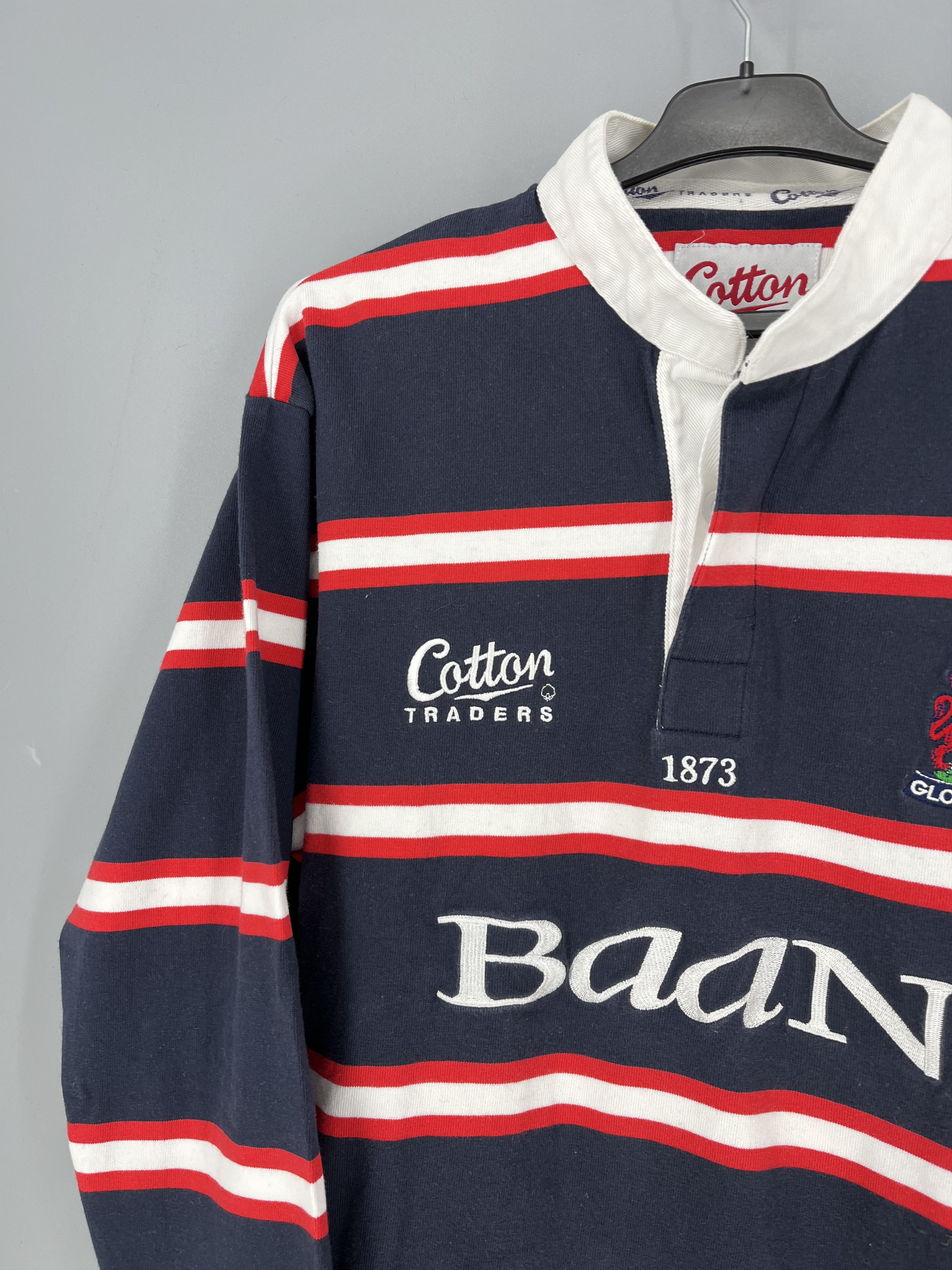 Cotton Traders 2002 2003 Gloucester Rugby Pro Away Shirt Long Sleeve Size L Size US L / EU 52-54 / 3 - 7 Thumbnail