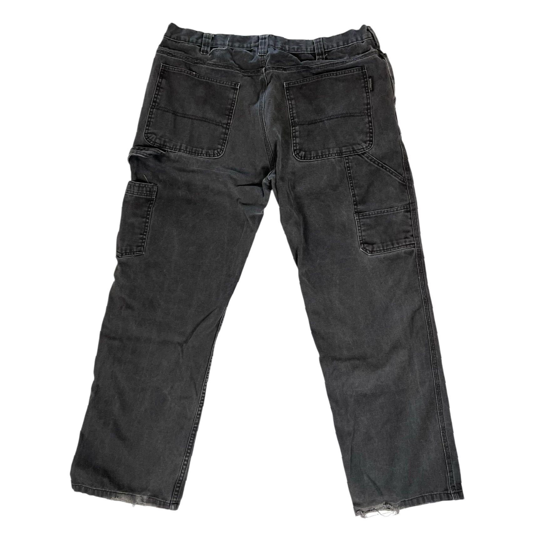 Vintage Wolverine Carpenter Pants Mens 40x32 Dark Gray Workwear Casual 90s Biker Cars Cotton Cotton 40 Regular Pants Mens Size US 40 / EU 56 - 2 Thumbnail