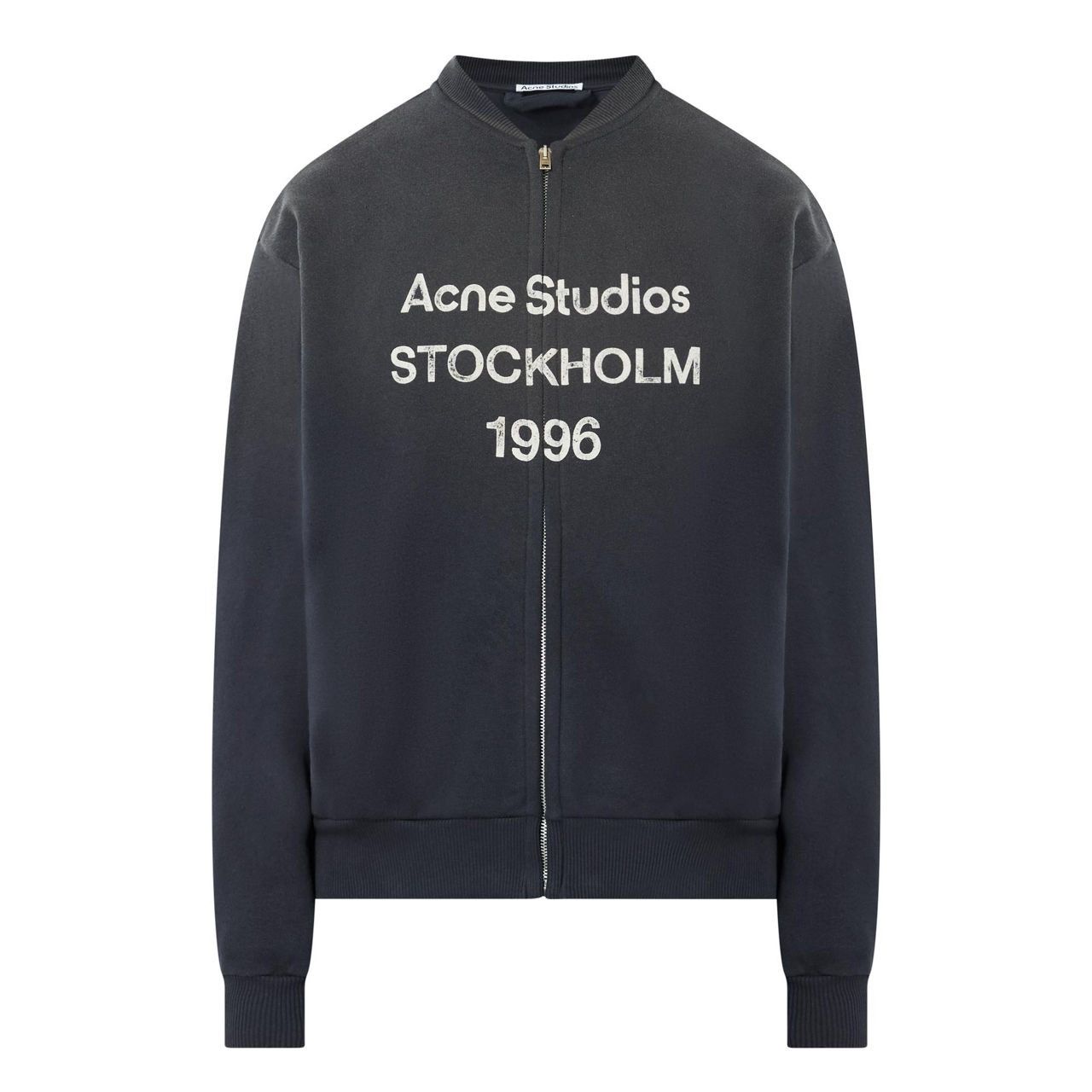 Acne Studios Acne Studios Black Logo Zip Sweatshirt Size US L / EU 52-54 / 3 - 1 Thumbnail