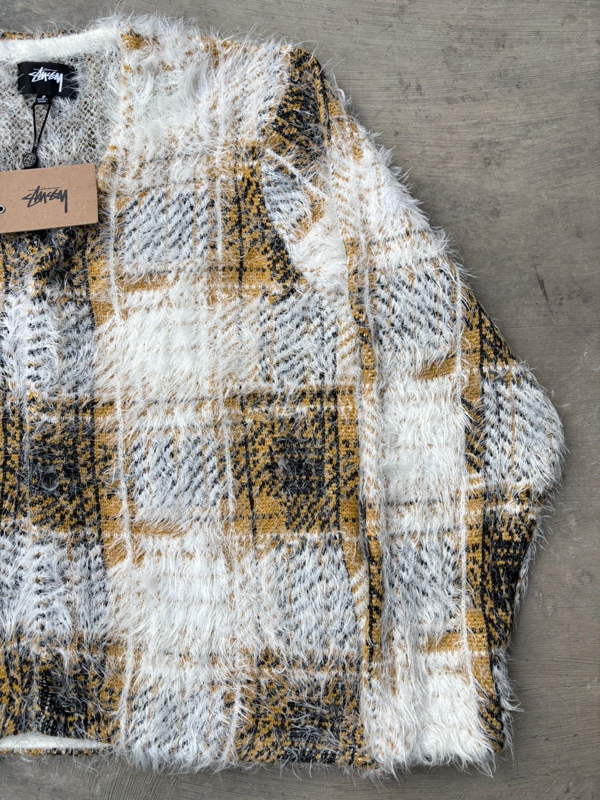 Stussy Stussy Hairy Plaid Cardigan Size US M / EU 48-50 / 2 - 3 Thumbnail