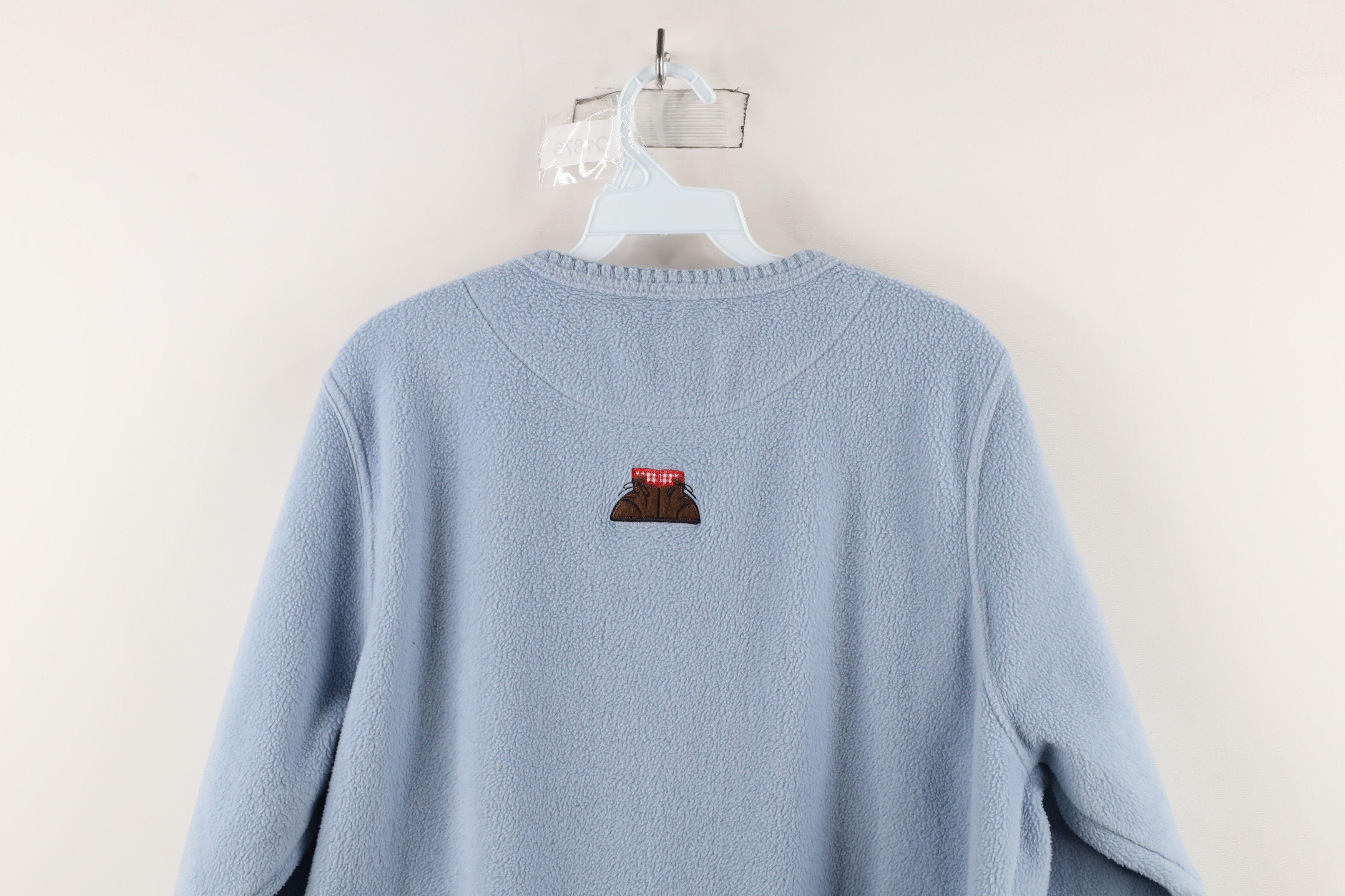 Vintage Vintage 90s Streetwear Winter Cat Kitten Fleece Sweater Blue Size L / US 10 / IT 46 - 8 Thumbnail
