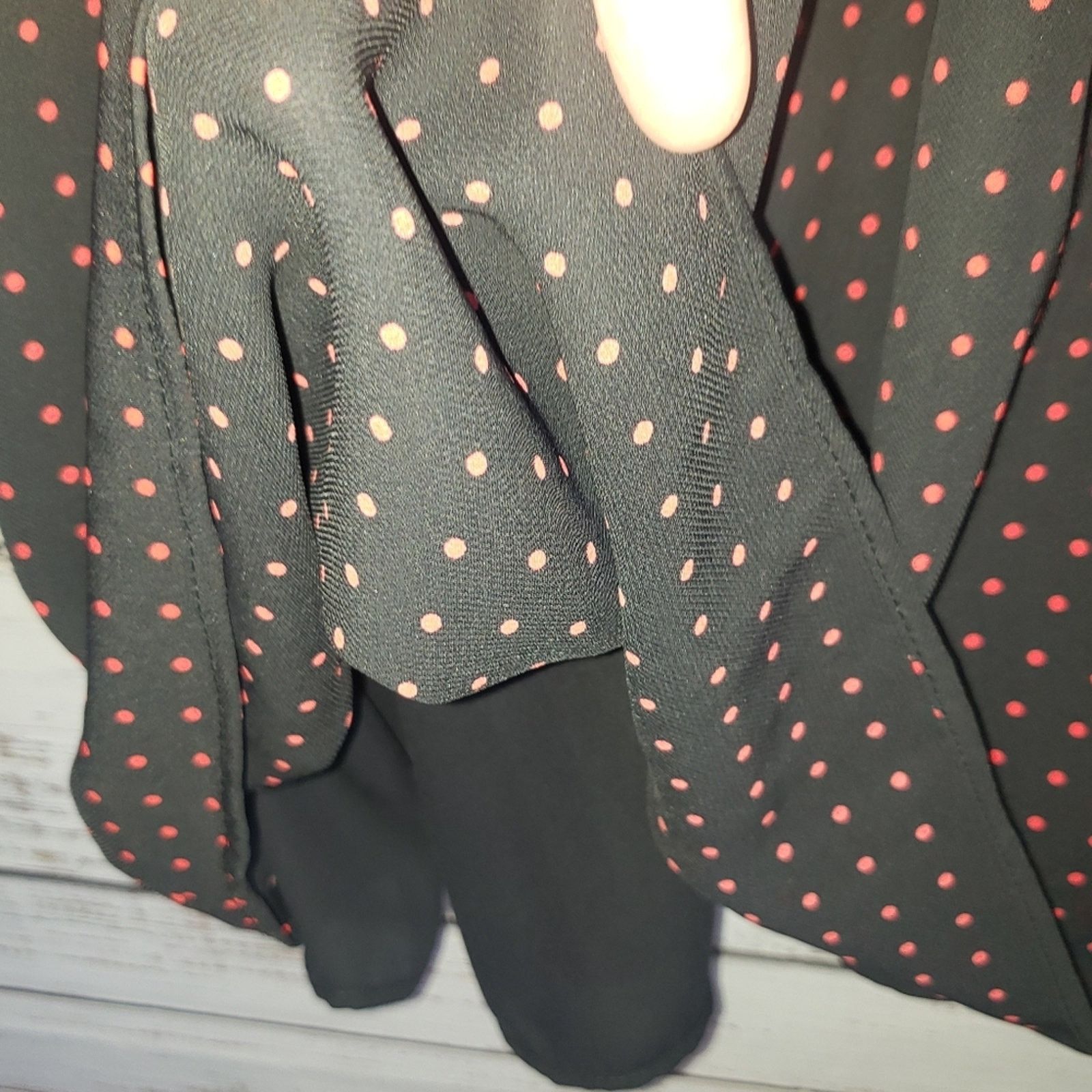 The Kooples NWT! The Kooples midi dress Black w/ red polka-dot Lace sz L Size L / US 10 / IT 46 - 7 Thumbnail