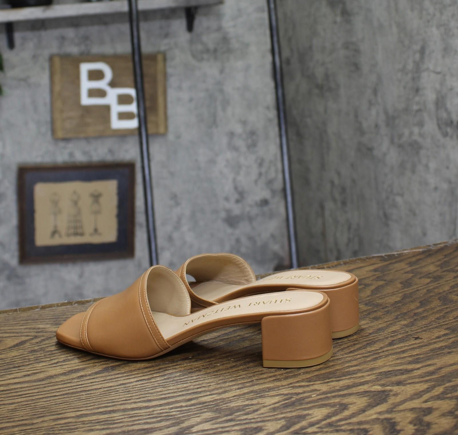 Stuart Weitzman Stuart Weitzman Cayman Block Heel Sandal Se013 Tan Brown 7b Size US 7 / IT 37 - 2 Thumbnail