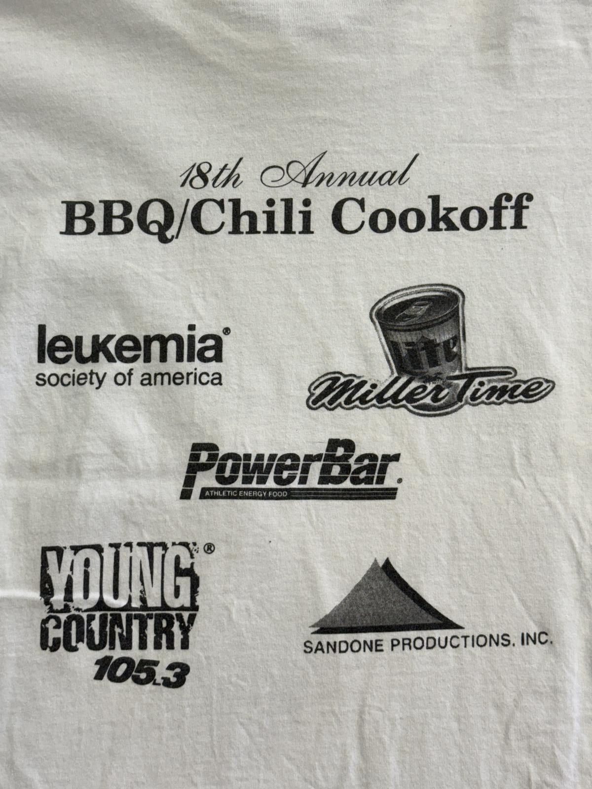 Fruit Of The Loom Vintage Chili & Barbecue Cookoff T-shirt Hot Pepper Art 1997 Size US L / EU 52-54 / 3 - 5 Thumbnail