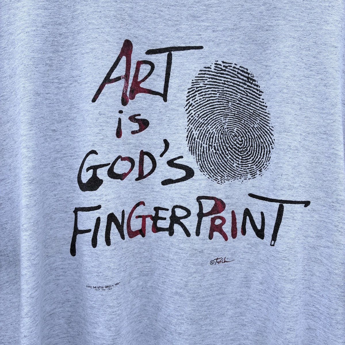 Vintage Art Is God’s Fingerprint Spiritual Artistic Quote T-Shirt Size US L / EU 52-54 / 3 - 6 Thumbnail