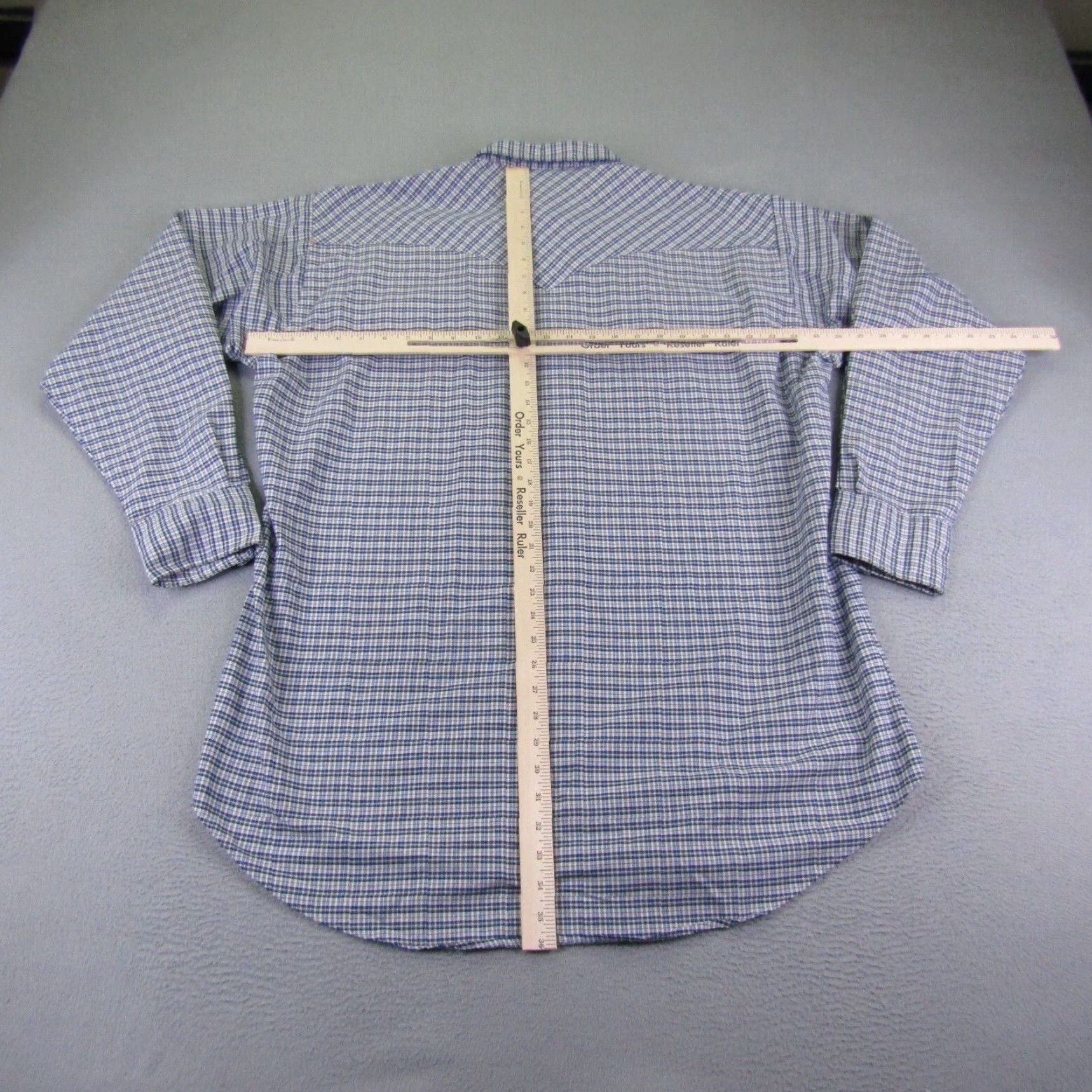 Vintage VINTAGE Ruddock Western Shirt Mens 2XL Blue Plaid Button-Up Cowboy Western Collared Snap Shirt Size US XXL / EU 58 / 5 - 5 Thumbnail