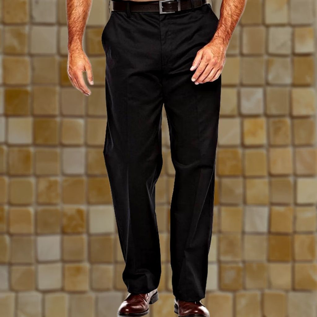 Izod VINTAGE NEW MENS IZOD AMERICAN CHINO BLACK STRAIGHT FLAT FRONT DRESS PANTS 32 X 32 Size US 32 / EU 48 - 1 Preview