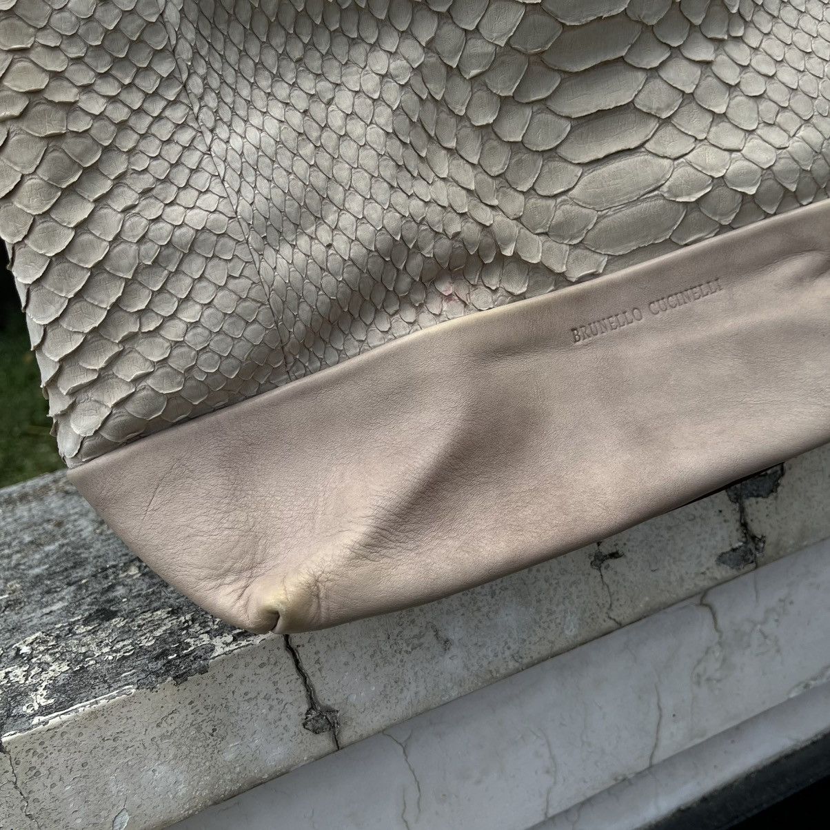Brunello Cucinelli Brunello Cucinelli Snakeskin-Textured Leather Tote Bag Size ONE SIZE - 6 Thumbnail