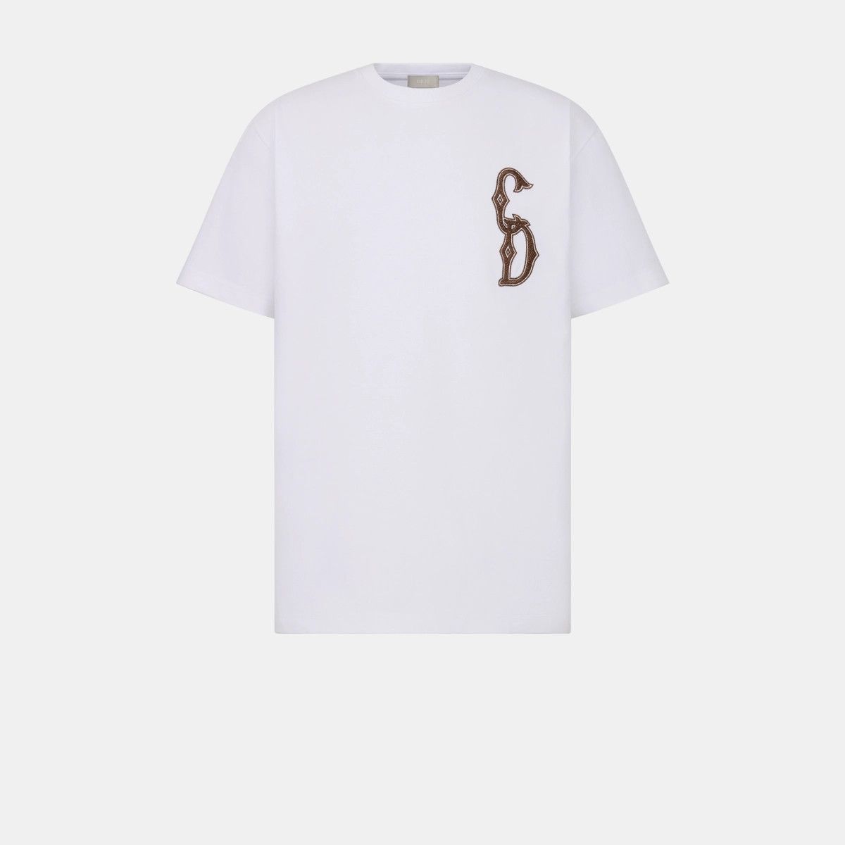 o1w1db11024 Cd Interlaced Relaxed-Fit T-Shirt in White