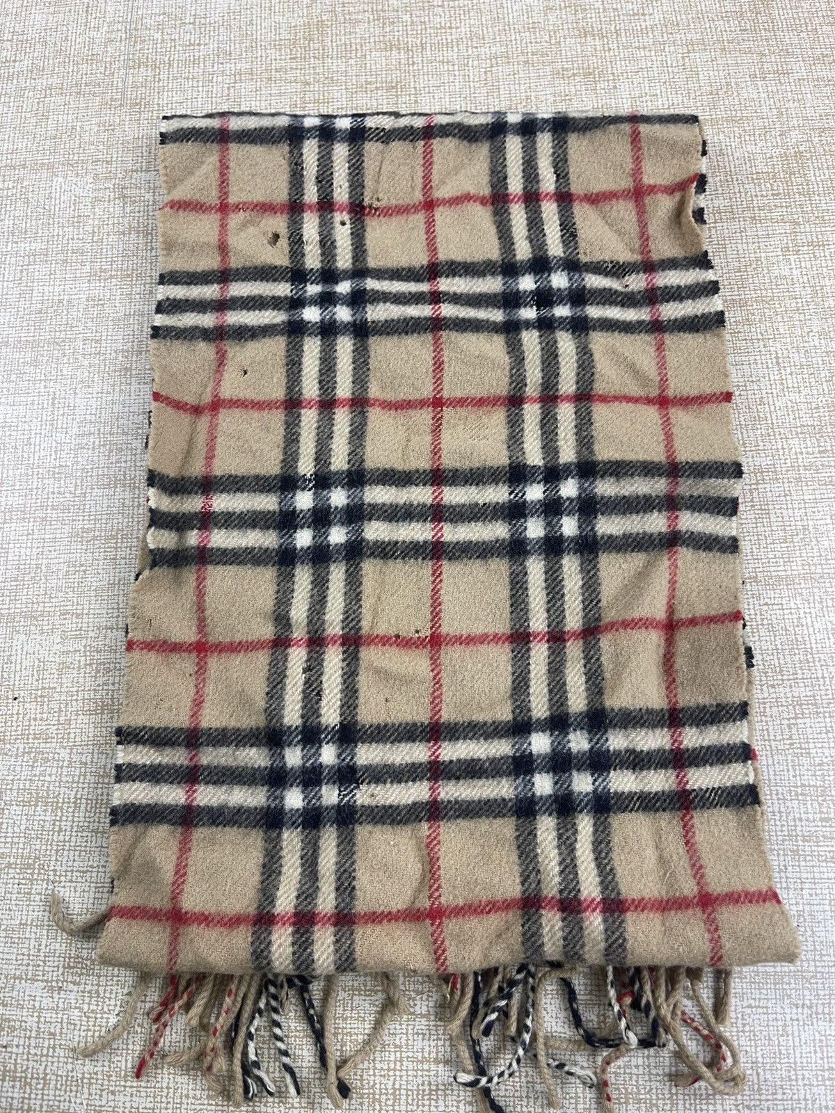 Burberry × Vintage Vintage Burberrys Cashmere Scarf / Muffler / Neckwear Size ONE SIZE - 4 Thumbnail