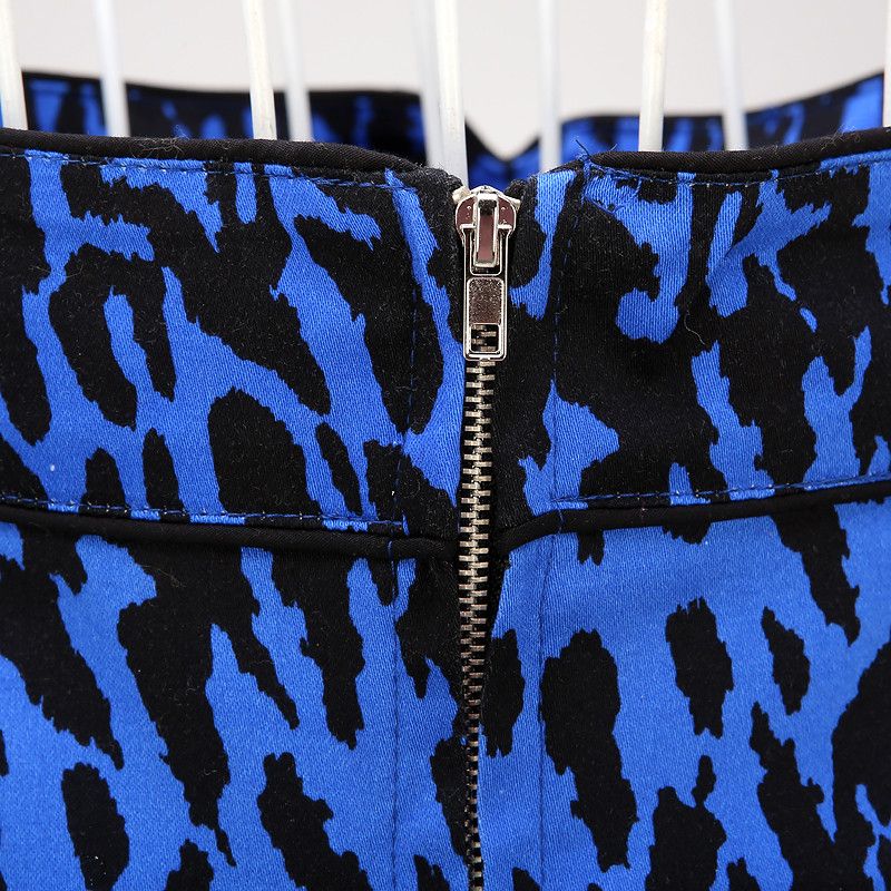 Other Pencil skirt vintage style leopard print blue skirts Size 32" / US 10 / IT 46 - 4 Thumbnail