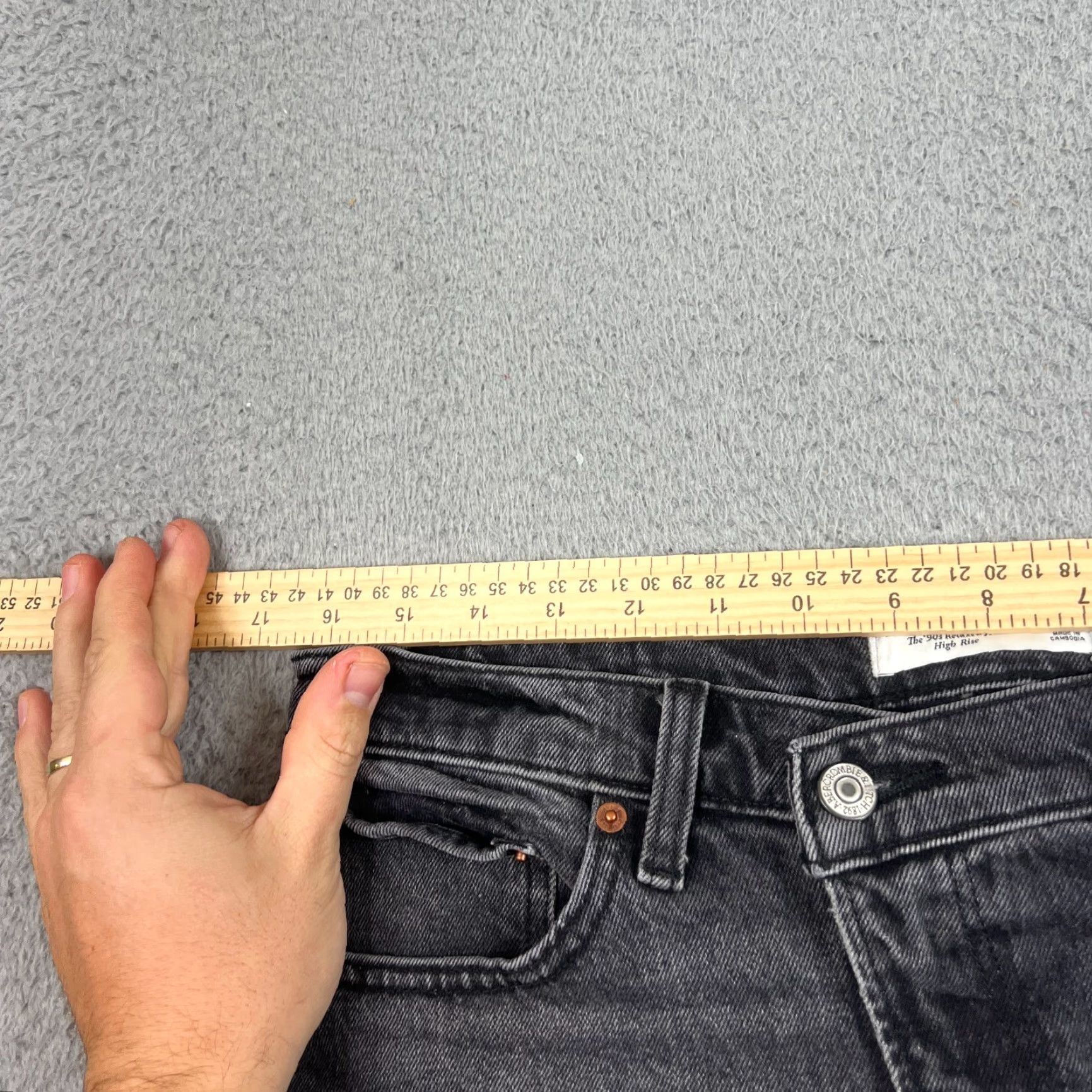 Abercrombie & Fitch VINTAGE Abercrombie & Fitch Jeans Womens 10 Black Denim 90s Relaxed High Rise Wide Leg Mens? Size 32" / US 10 / IT 46 - 6 Thumbnail