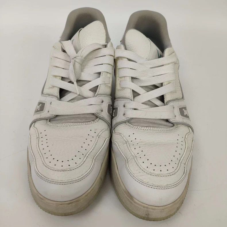 Louis Vuitton LV White Leather Lowtop Sneakers 7.5 - dmc Size US 7.5 / EU 40-41 - 1 Thumbnail