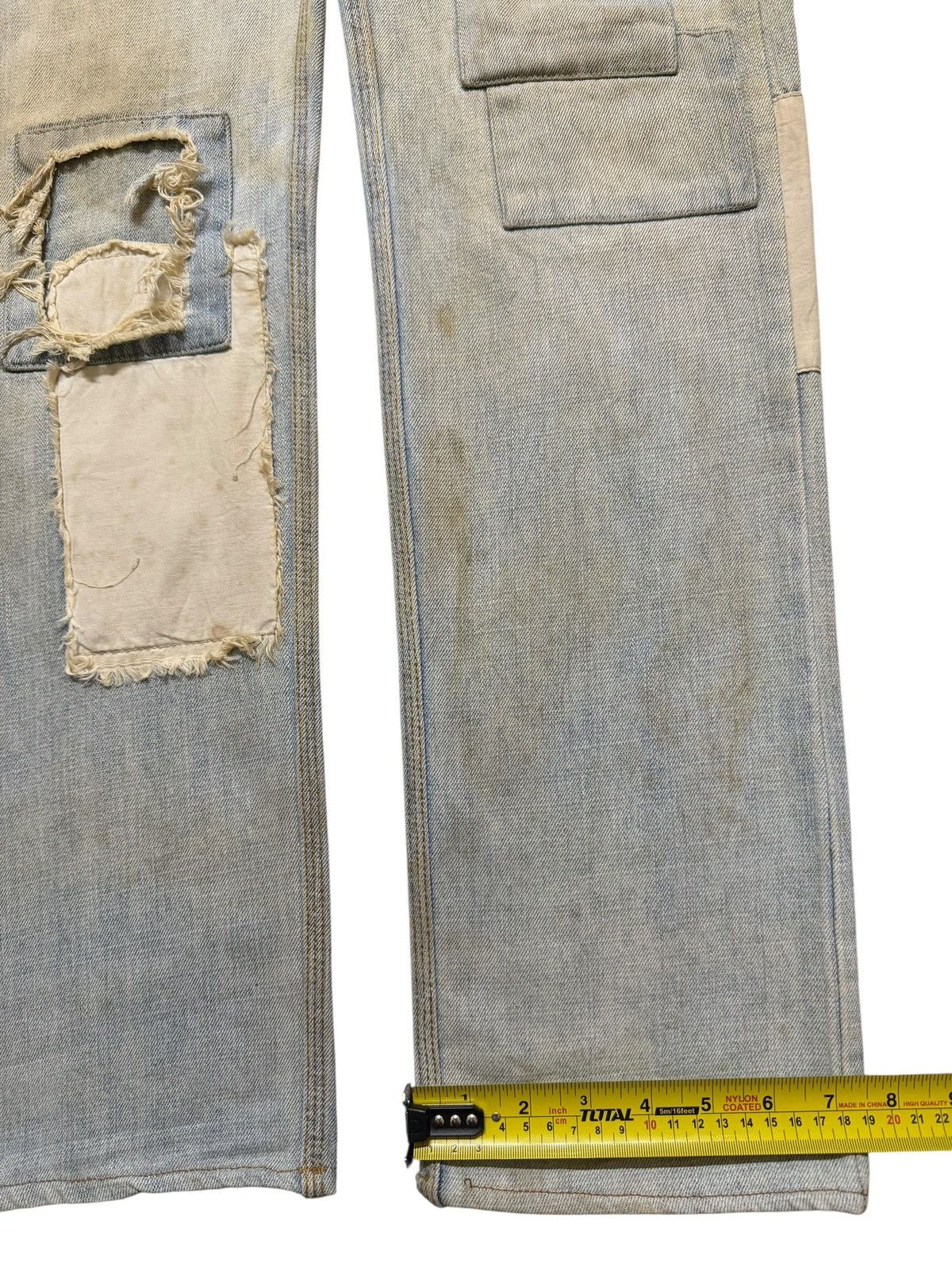 If Six Was Nine Vintage 90s Japan Oraqle Blue Faded Mud Wash Patch Distress Size US 32 / EU 48 - 13 Thumbnail