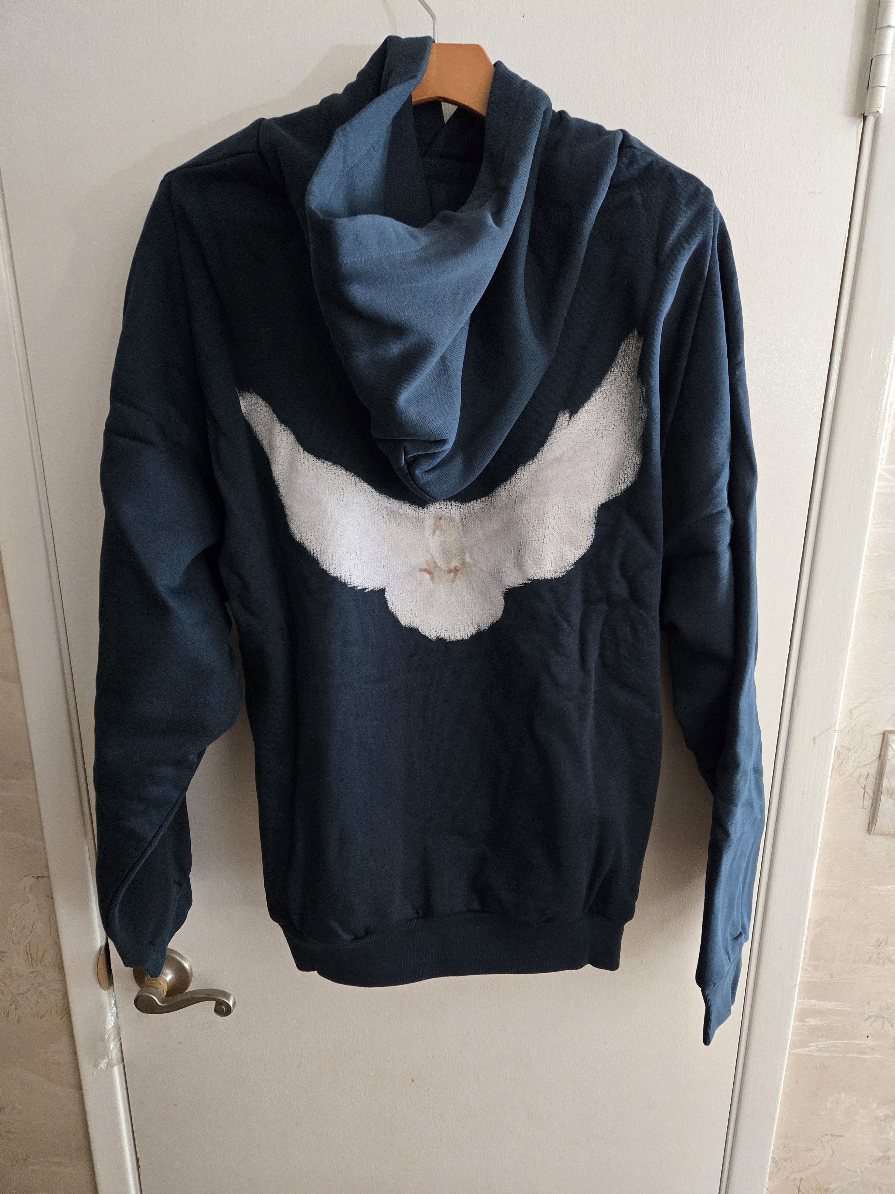 Balenciaga × Gap × Kanye West Yeezy gap balenciaga dove shrunken hoodie  dark blue size xl | Grailed