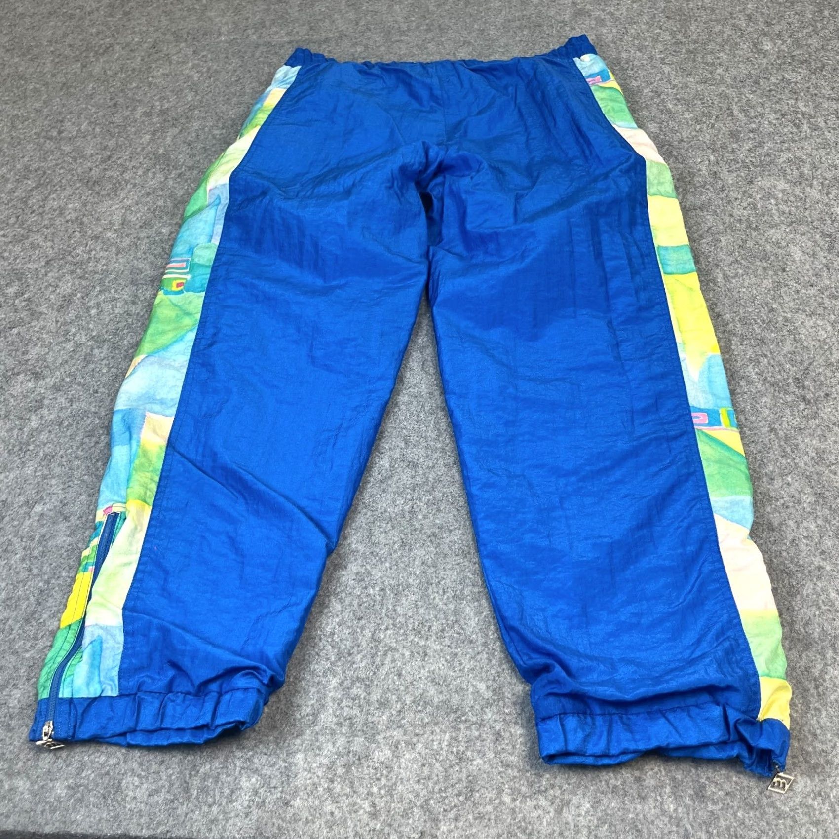 Etro Maser Mens Baggy Shell Pants Track 36 30 Retro Blue Lined Ski Festival 90s Size US 36 / EU 52 - 2 Thumbnail