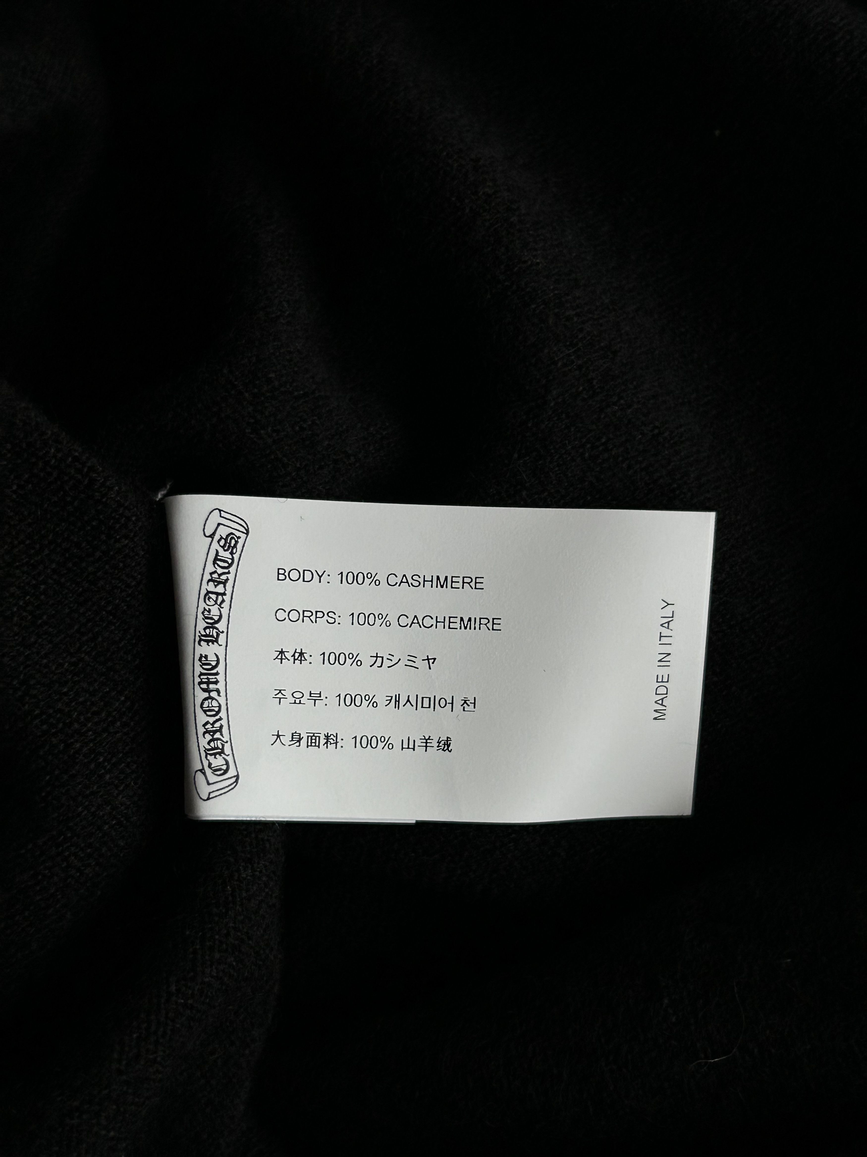 Chrome Hearts Black & Rhinestone Cross Women's Cashmere Sweater Size L / US 10 / IT 46 - 5 Thumbnail