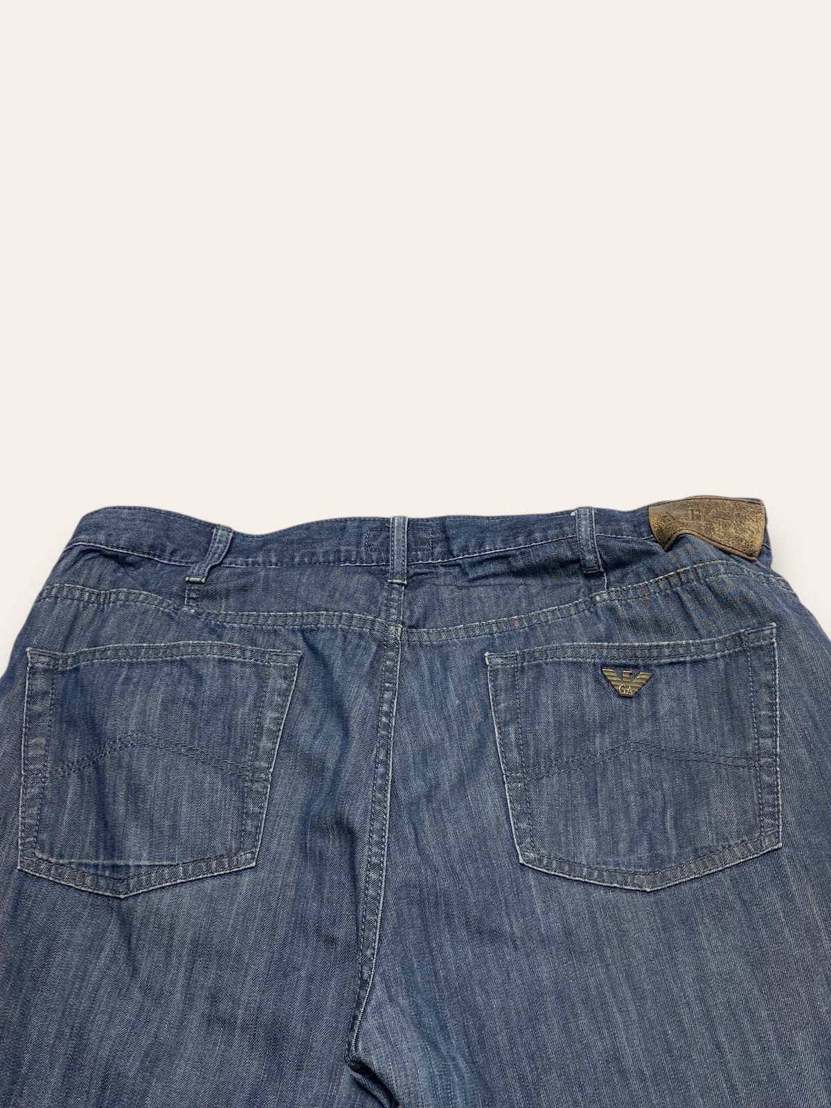 Armani Vintage ARMANI Dark Blue Denim Jeans Wide Baggy Y2K Size US 38 / EU 54 - 9 Thumbnail