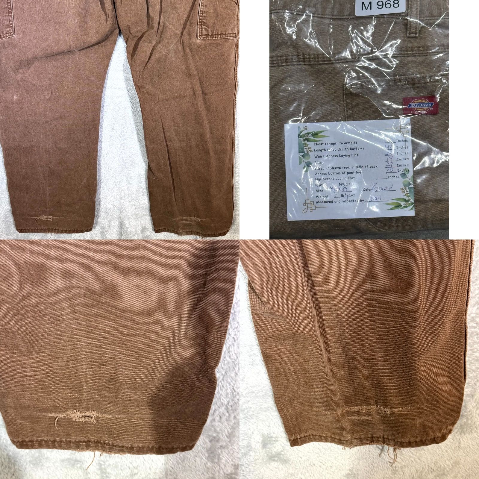 Dickies Dickies Carpenter Jeans 42x30 Brown 100 Percent Cotton Workwear Utility Men Size US 42 / EU 58 - 8 Thumbnail