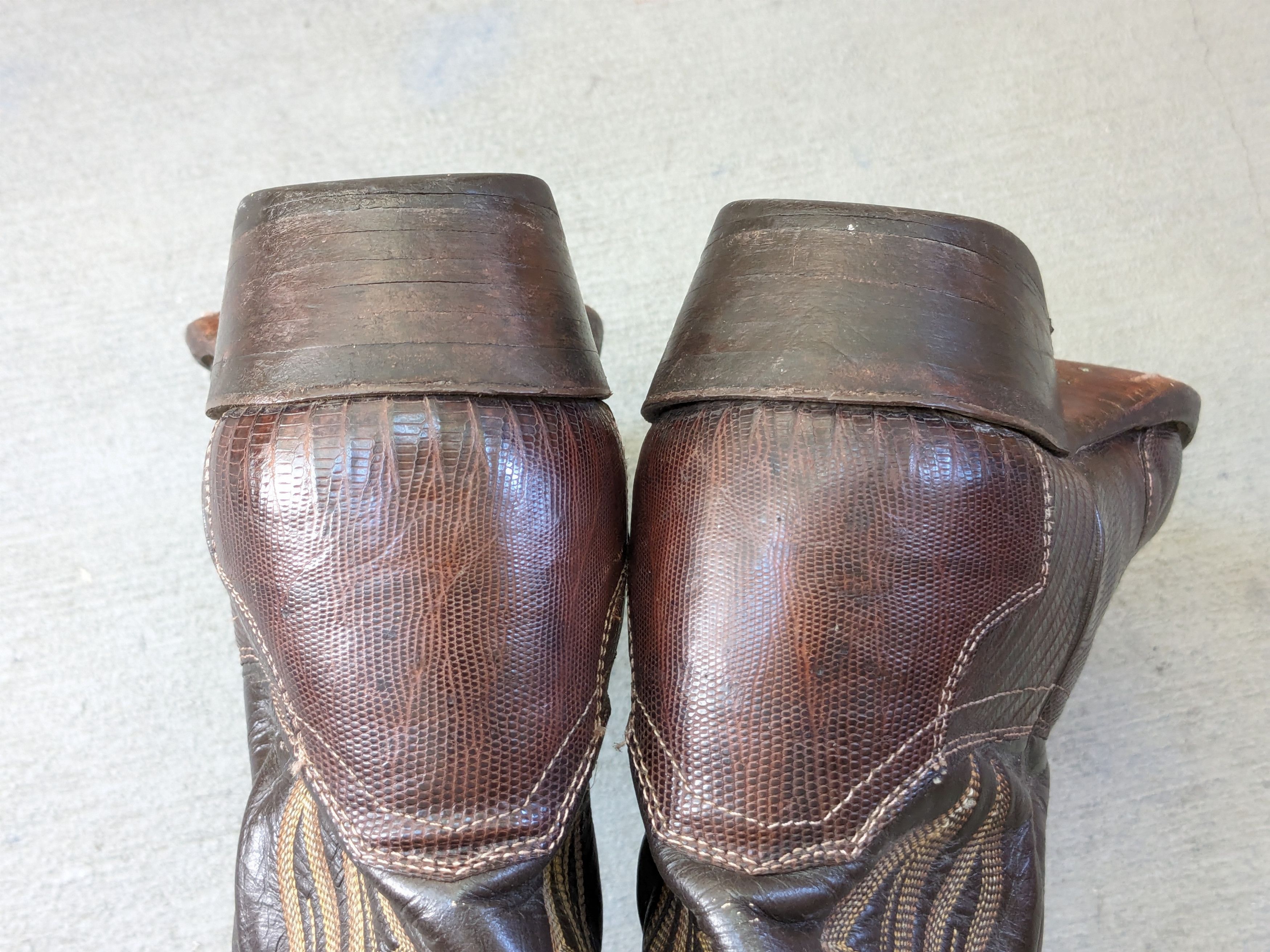 Vintage Justin Lizard Cowboy Boots Brown 9 D Leather USA Size US 9 / EU 42 - 19 Thumbnail
