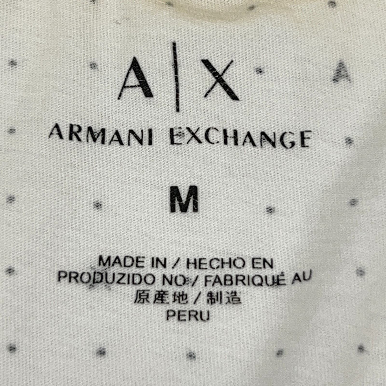 Armani Exchange Armani Exchange Polo Shirt AX Spotted Polka Dot White M Size US M / EU 48-50 / 2 - 9 Thumbnail