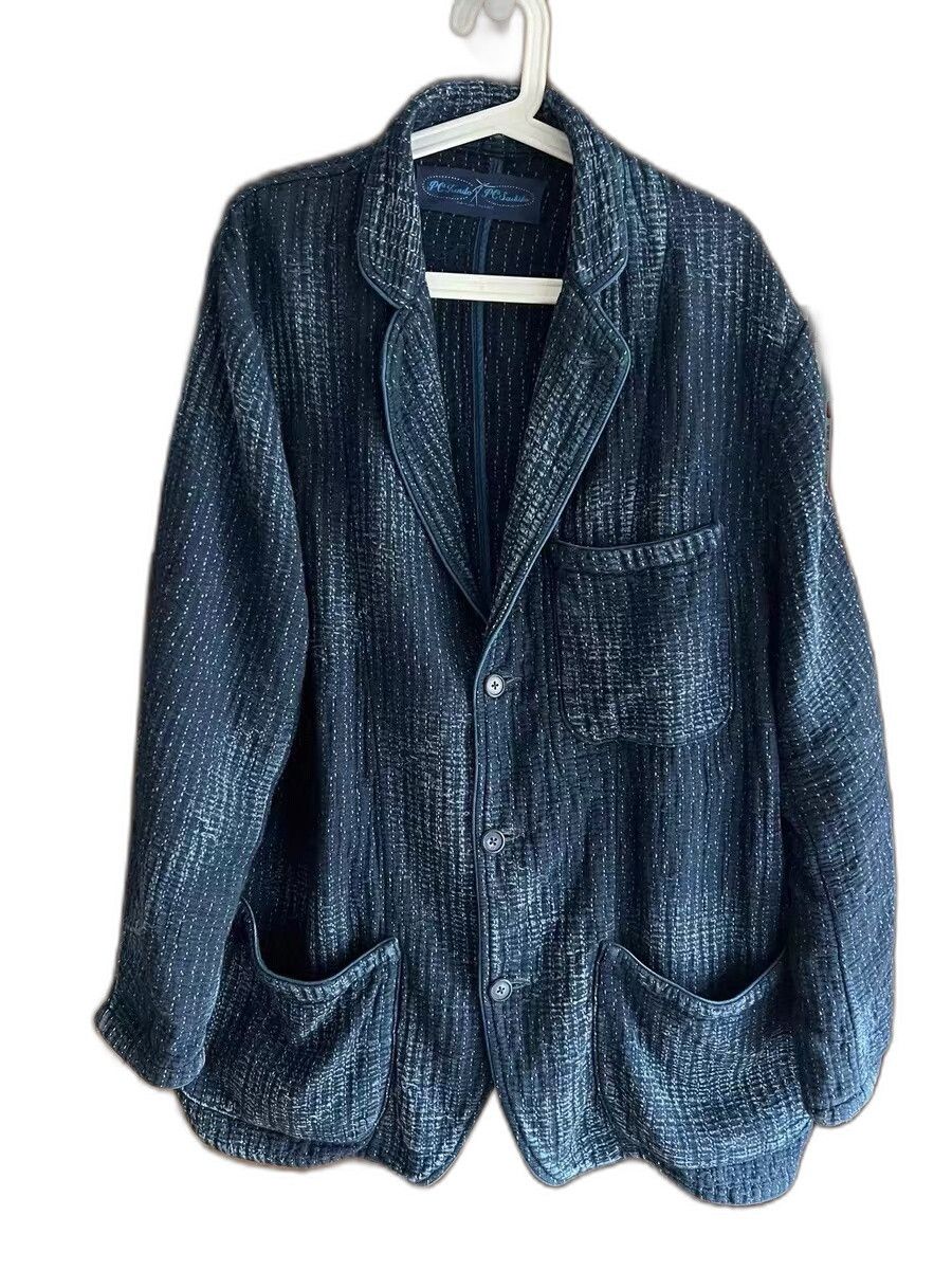 Porter Classic Porter Classic Sashiko Indigo Suit Jacket Size US M / EU 48-50 / 2 - 1 Thumbnail