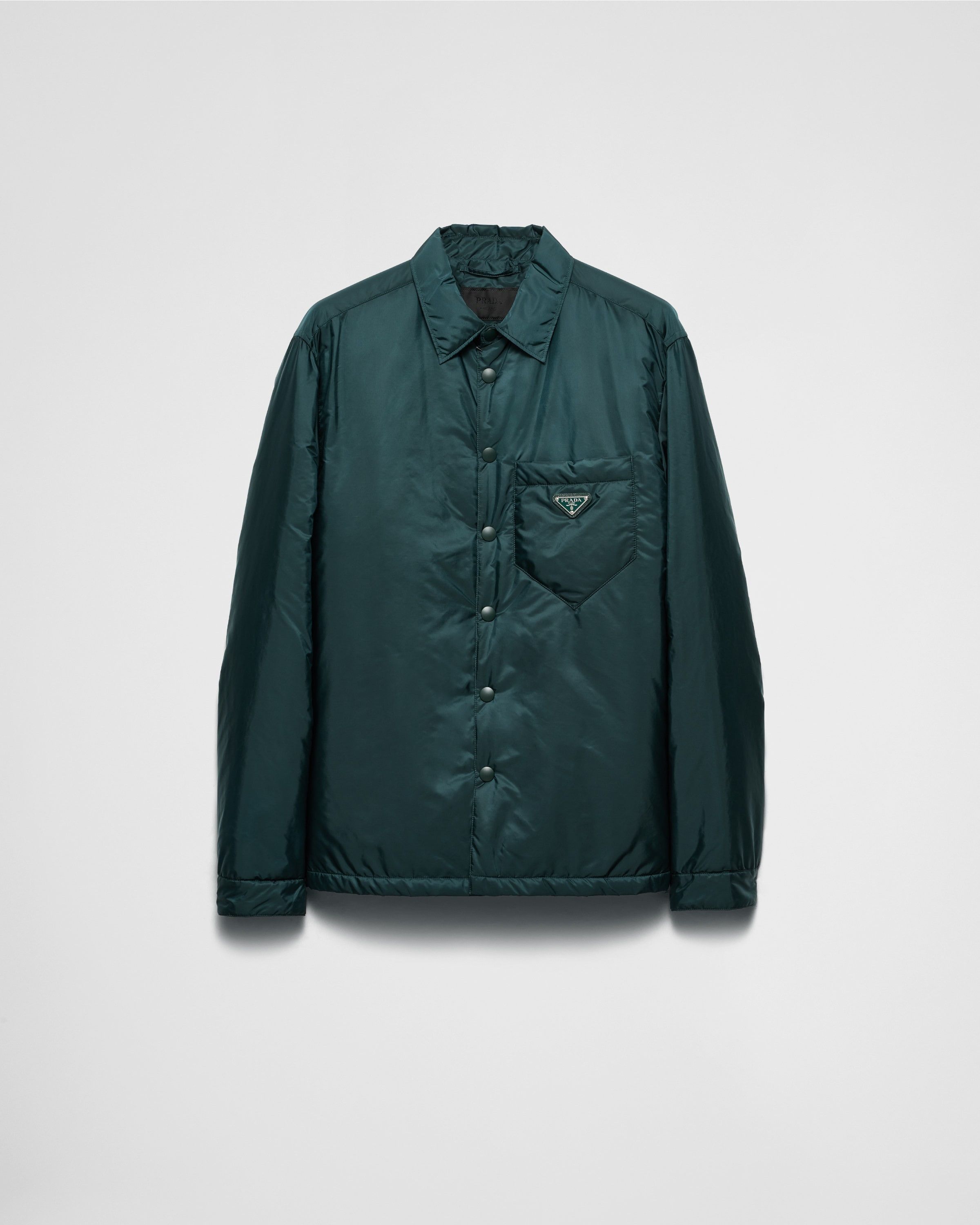 Prada oc11z0625 Light Re-Nylon Shirt in Green Size US S / EU 44-46 / 1 - 1 Thumbnail