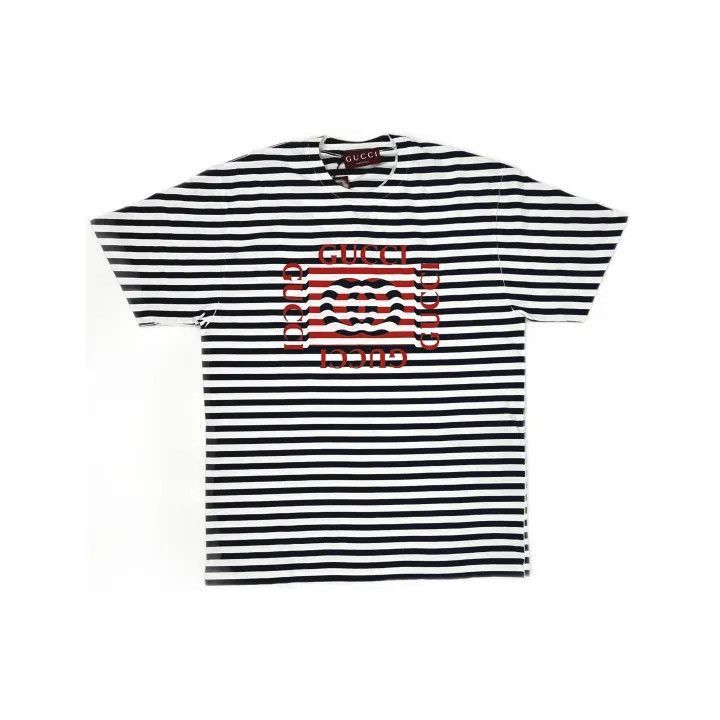 Gucci Gucci Gucci FW25 Lido Series Striped Cotton T-Shirt -2506 Size US S / EU 44-46 / 1 - 2 Thumbnail