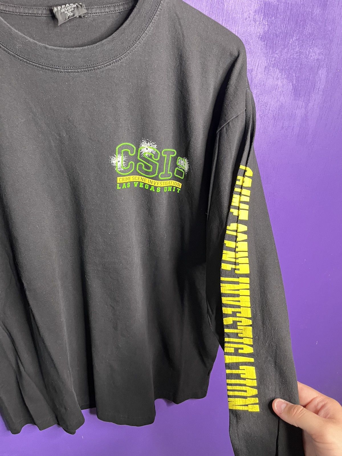 Vintage Vintage 90s CSI Las Vegas unit long-sleeve t-shirt Size US XL / EU 56 / 4 - 3 Thumbnail
