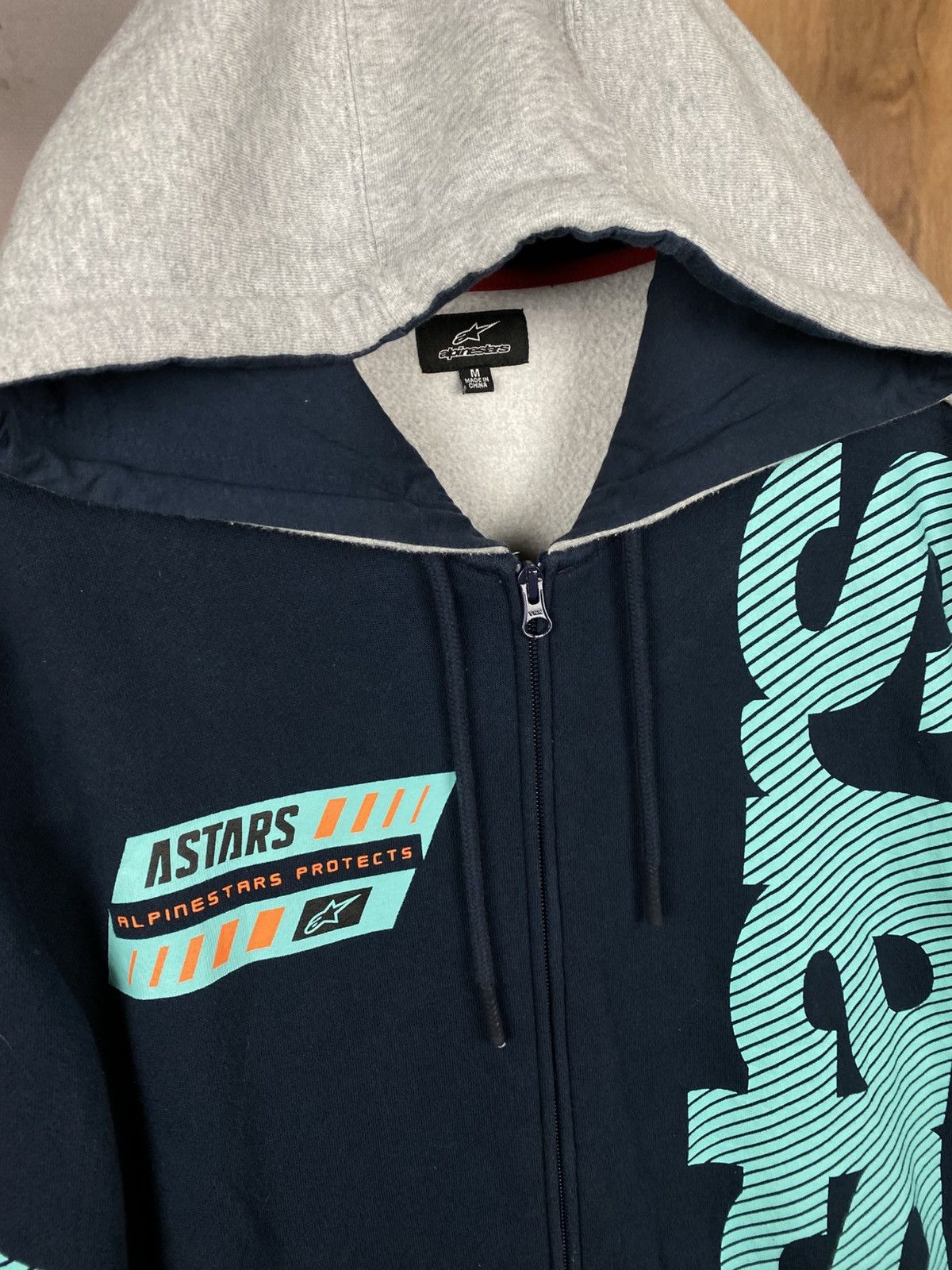 Alpinestars 🚀Hoodie Zip Up Alpinstars Protects Racing Style Striped Tee🚀 Size US M / EU 48-50 / 2 - 10 Thumbnail