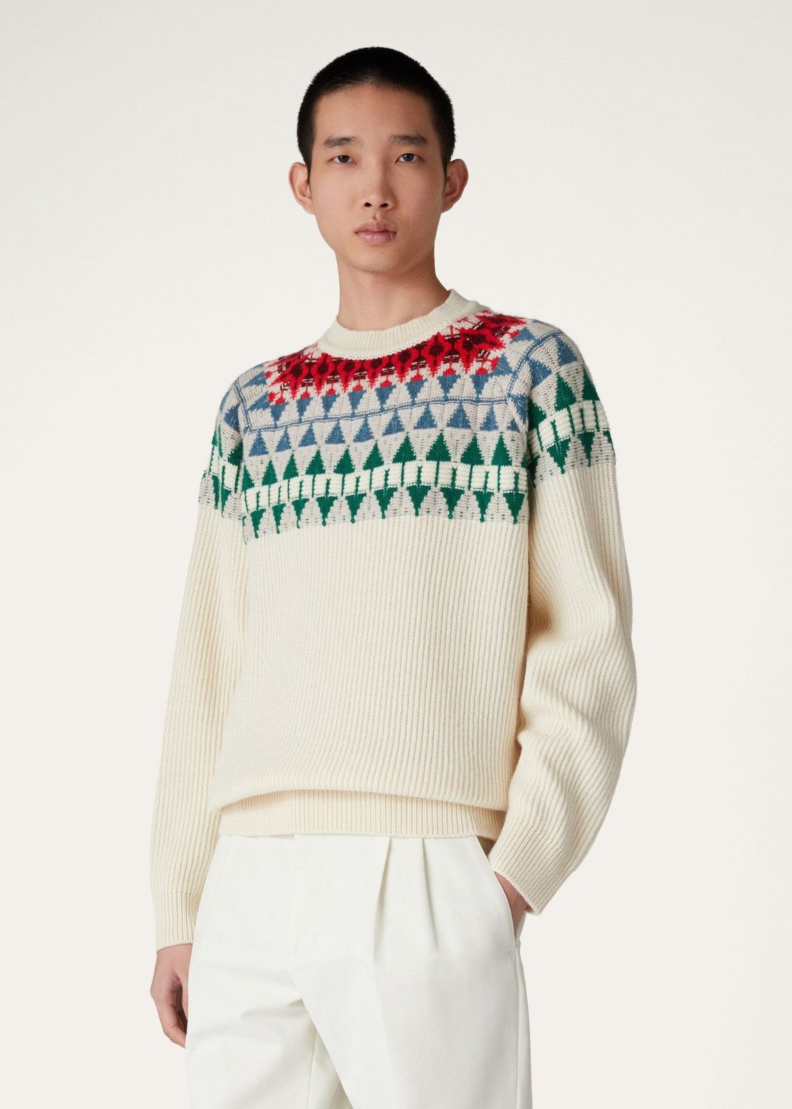 Loro Piana o1srvl11e1224 Girocollo Cashmere Sweater in Multicolor Size US M / EU 48-50 / 2 - 3 Thumbnail
