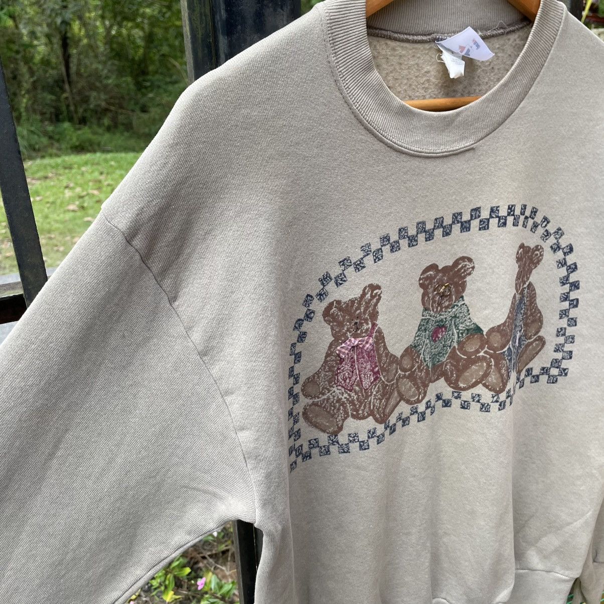 Jerzees × Vintage 🔥Vintage Teddy Bear Big Image Sweatshirts Size US S / EU 44-46 / 1 - 7 Thumbnail