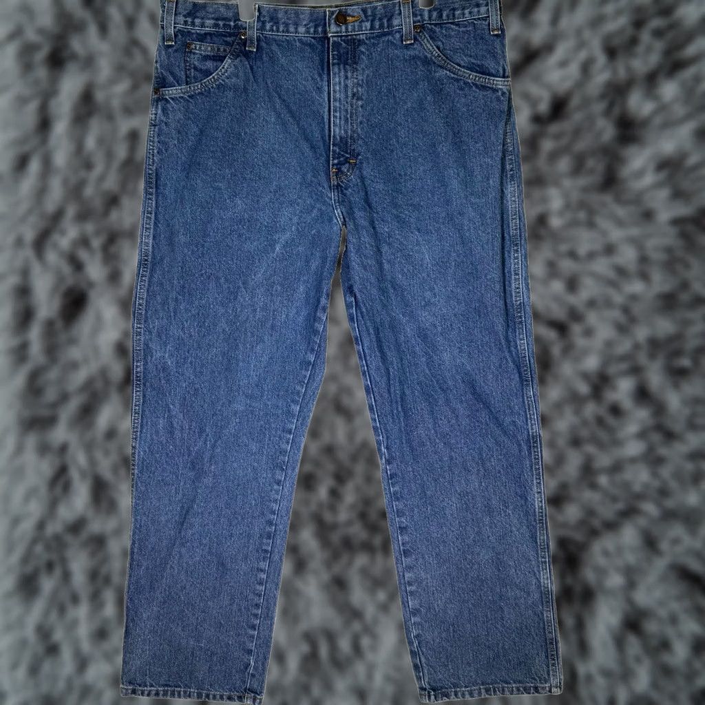 Dickies Dickies Jeans Mens 38x32 Regular Fit Straight Leg Blue Denim 5 Pocket Jeans Mens Regular Blue 38 x 32 Size US 38 / EU 54 - 1 Thumbnail