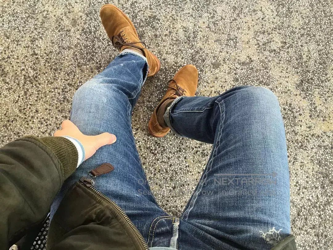 visvim hilts low folk shoes in light brown.