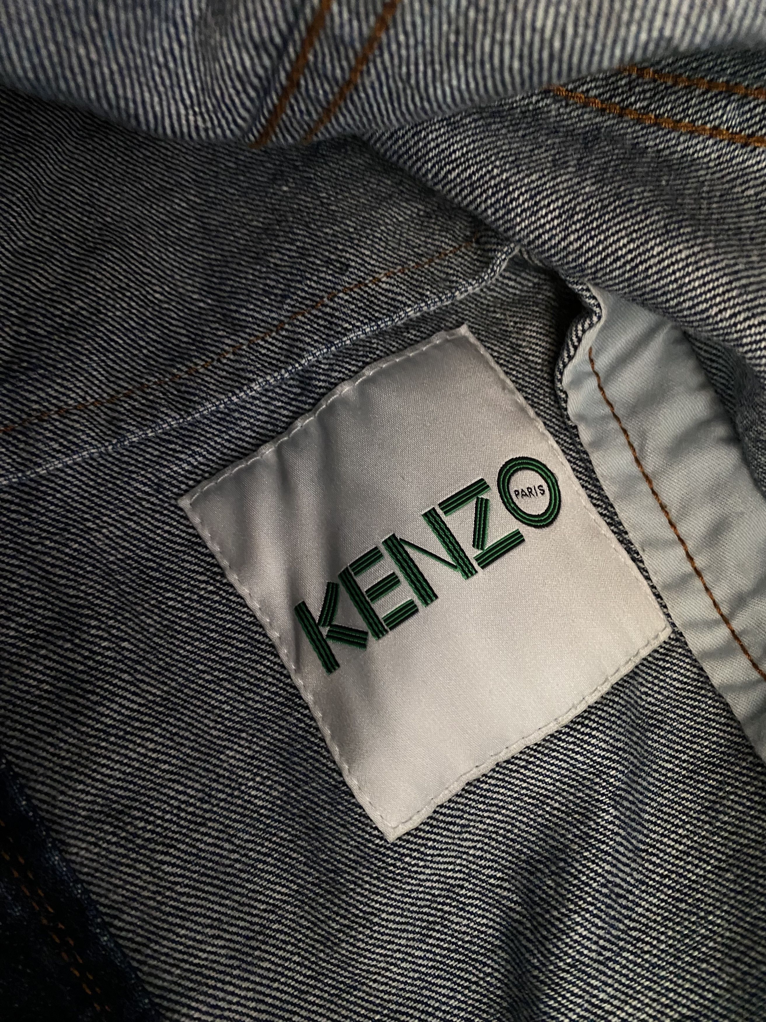 Kenzo Kenzo Denim Jacket Bomber Badge Size US S / EU 44-46 / 1 - 9 Thumbnail