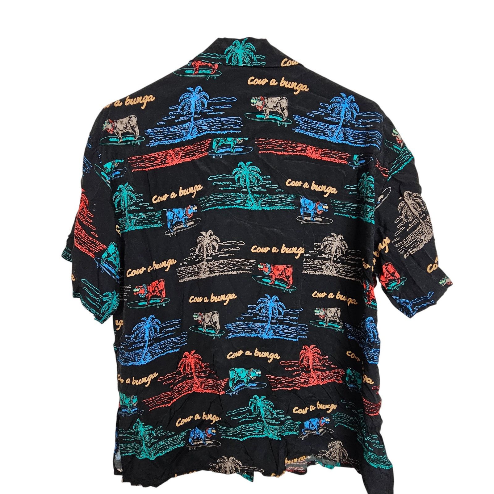 Barney Cools Barn Fly Mens Cow A Bunga Shirt Sz M All Over Print Tropical Size US M / EU 48-50 / 2 - 7 Thumbnail