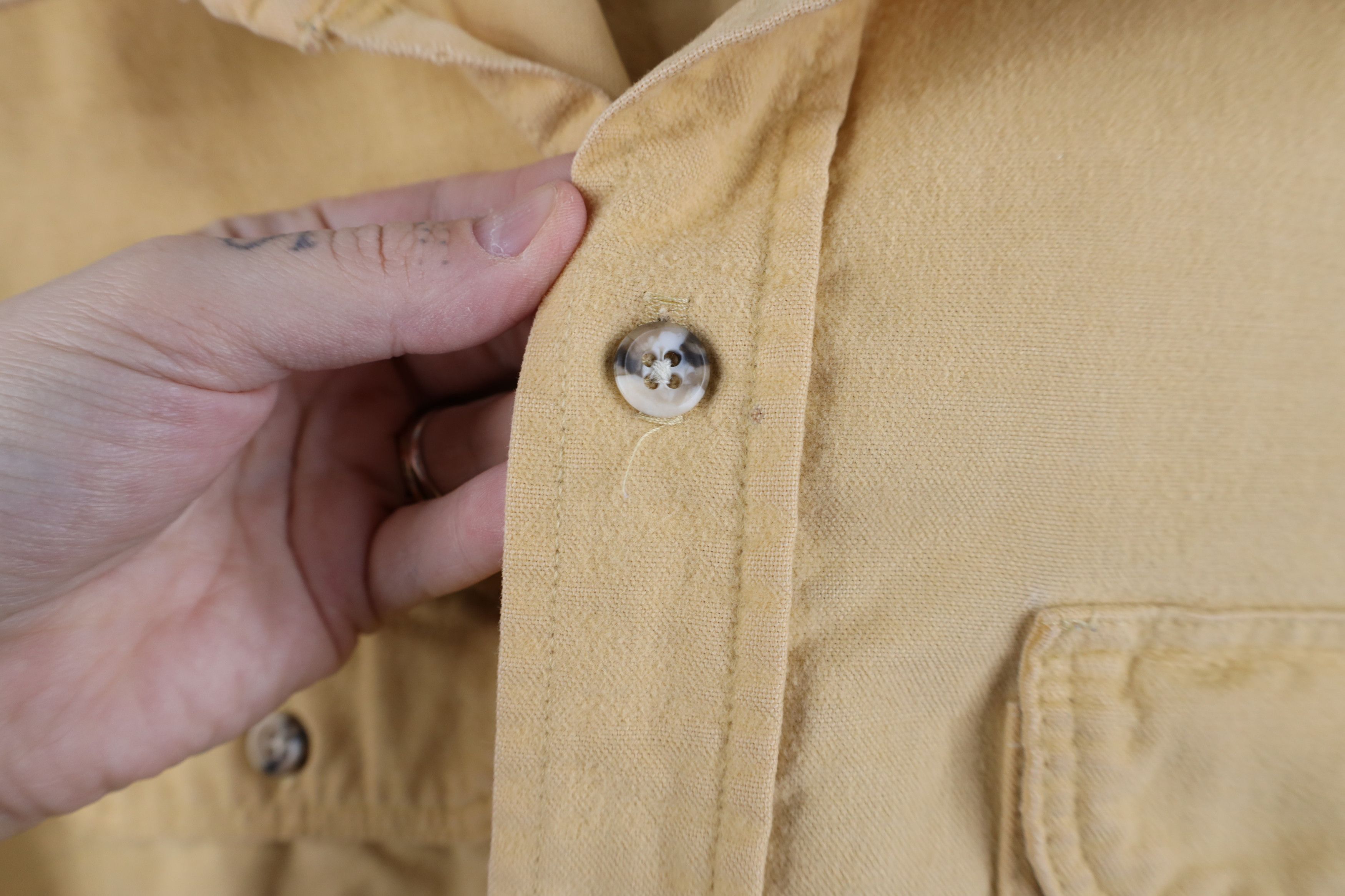 Vintage Vintage 70s Streetwear Chamois Cloth Button Shirt USA Size US L / EU 52-54 / 3 - 5 Thumbnail