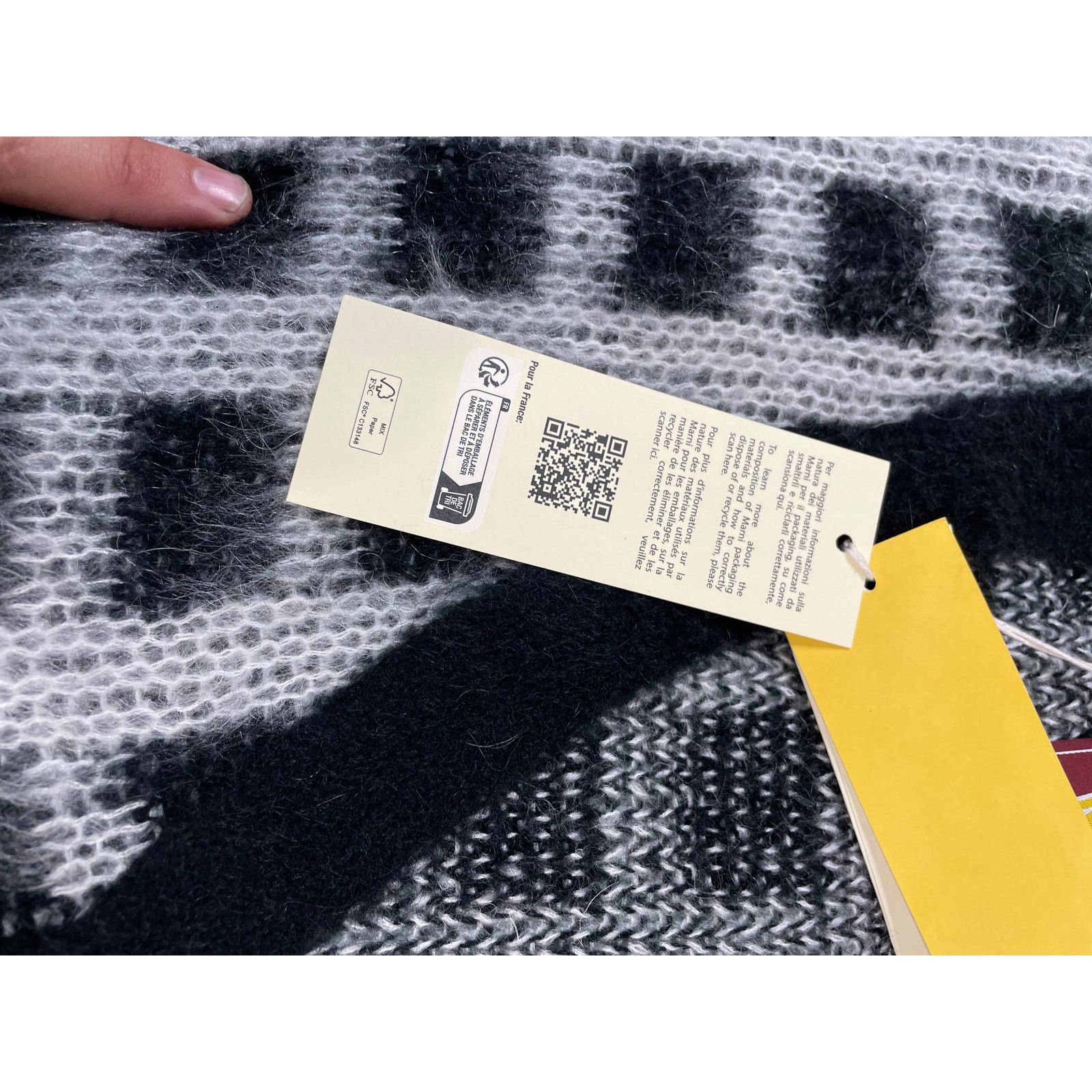 Marni Marni Brushed Check Fuzzy Wuzzy Cardigan Black 3XL (60) New Size US XXL / EU 58 / 5 - 4 Thumbnail