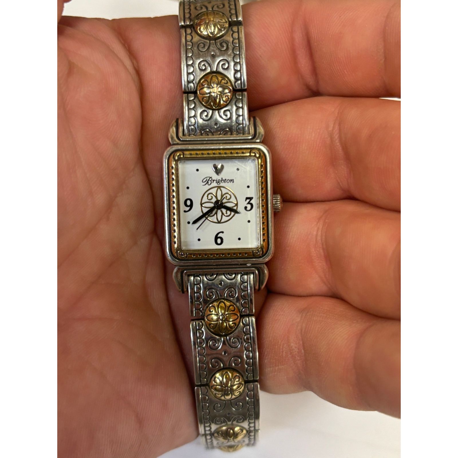 Brighton Brighton 2-Tone Square Face Women’s Watch! New Battery! Size ONE SIZE - 1 Thumbnail